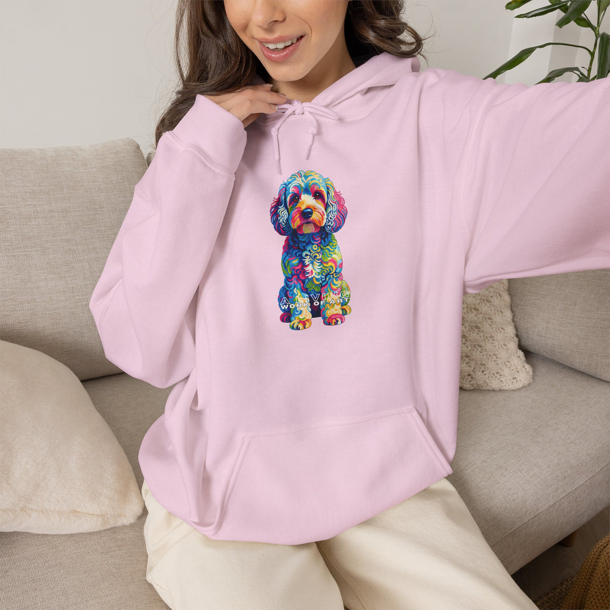 Cockapoo Hoodie | Living Work of Art Collection | Pointillism Style