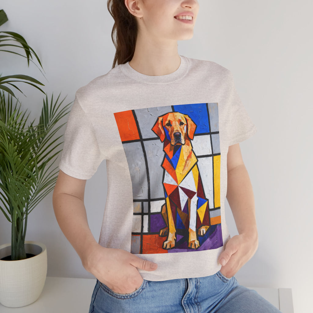 Golden Retriever T Shirt | Living Work of Art Collection | Cubist Style