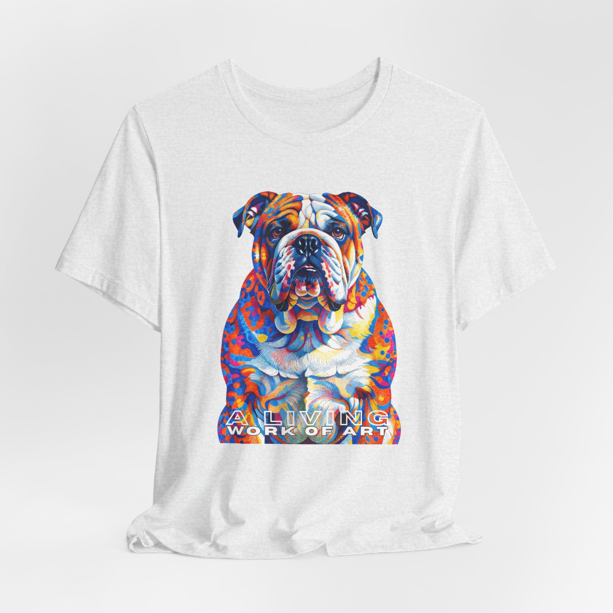 Bulldog T Shirt | Living Work of Art Collection | Pointillism Style