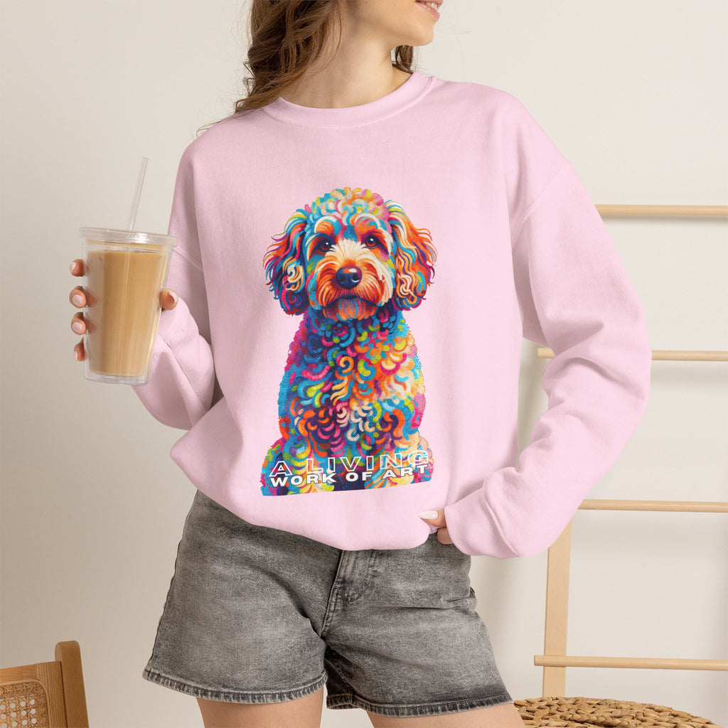 Schnoodle Sweatshirt | Living Work of Art Collection | Pointillism Style