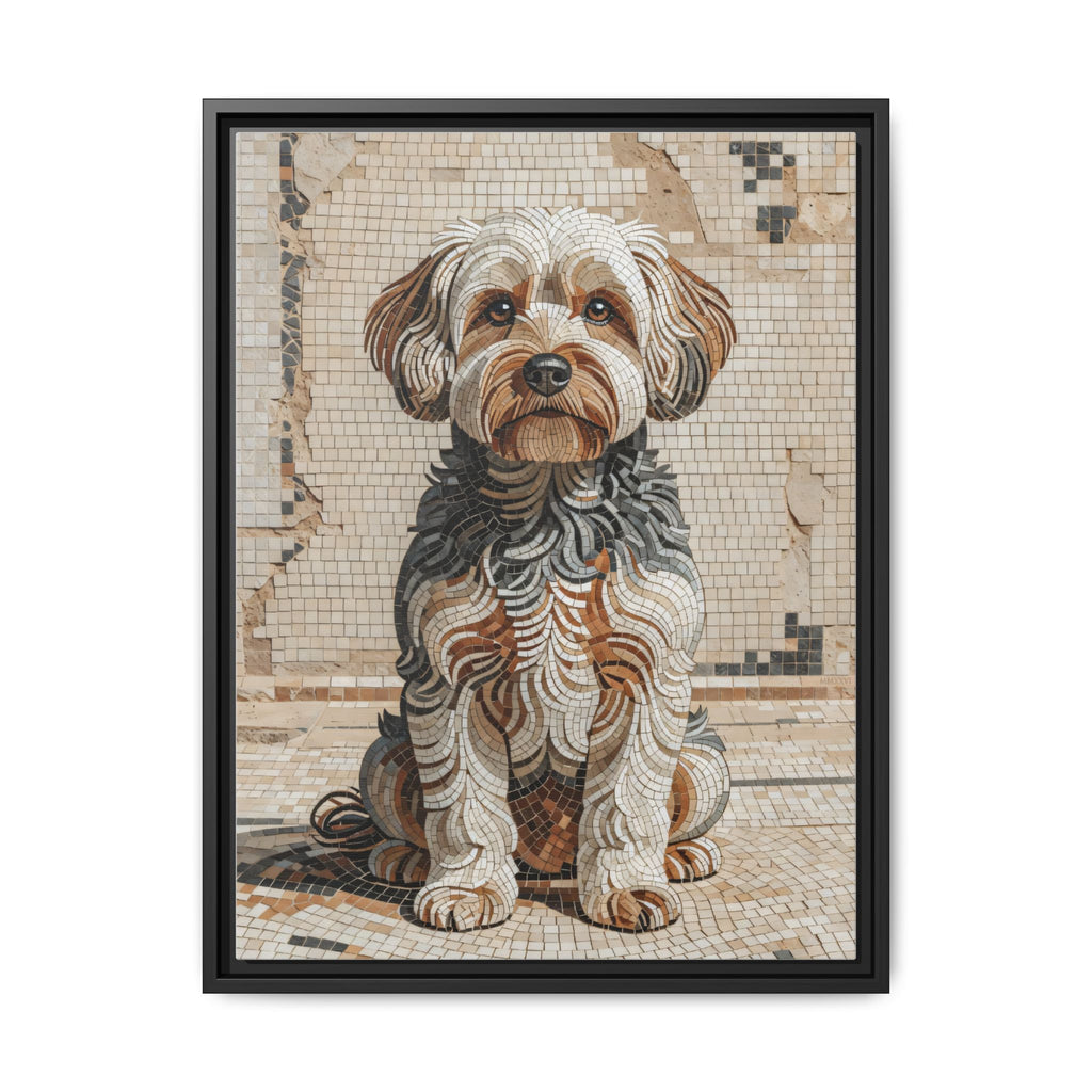 Yorkipoo Canvas Wall Art | Living Work of Art Collection | Mosaic Style Print