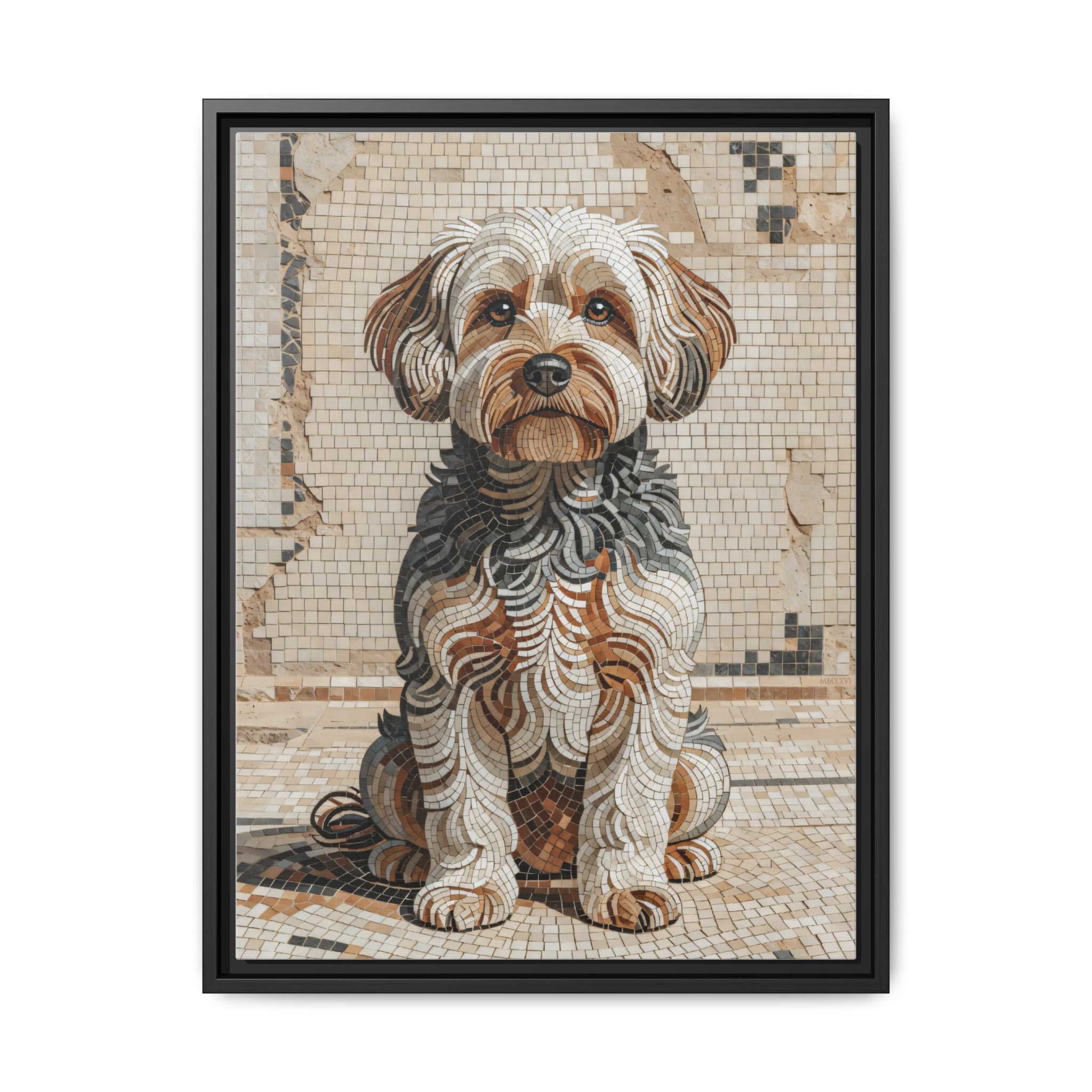 Yorkipoo Canvas Wall Art | Living Work of Art Collection | Mosaic Style Print