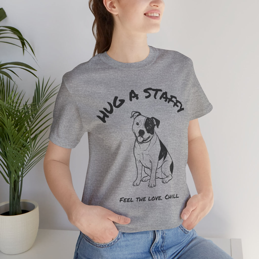 Staffordshire Bull Terrier T Shirt | Hug a Staffy