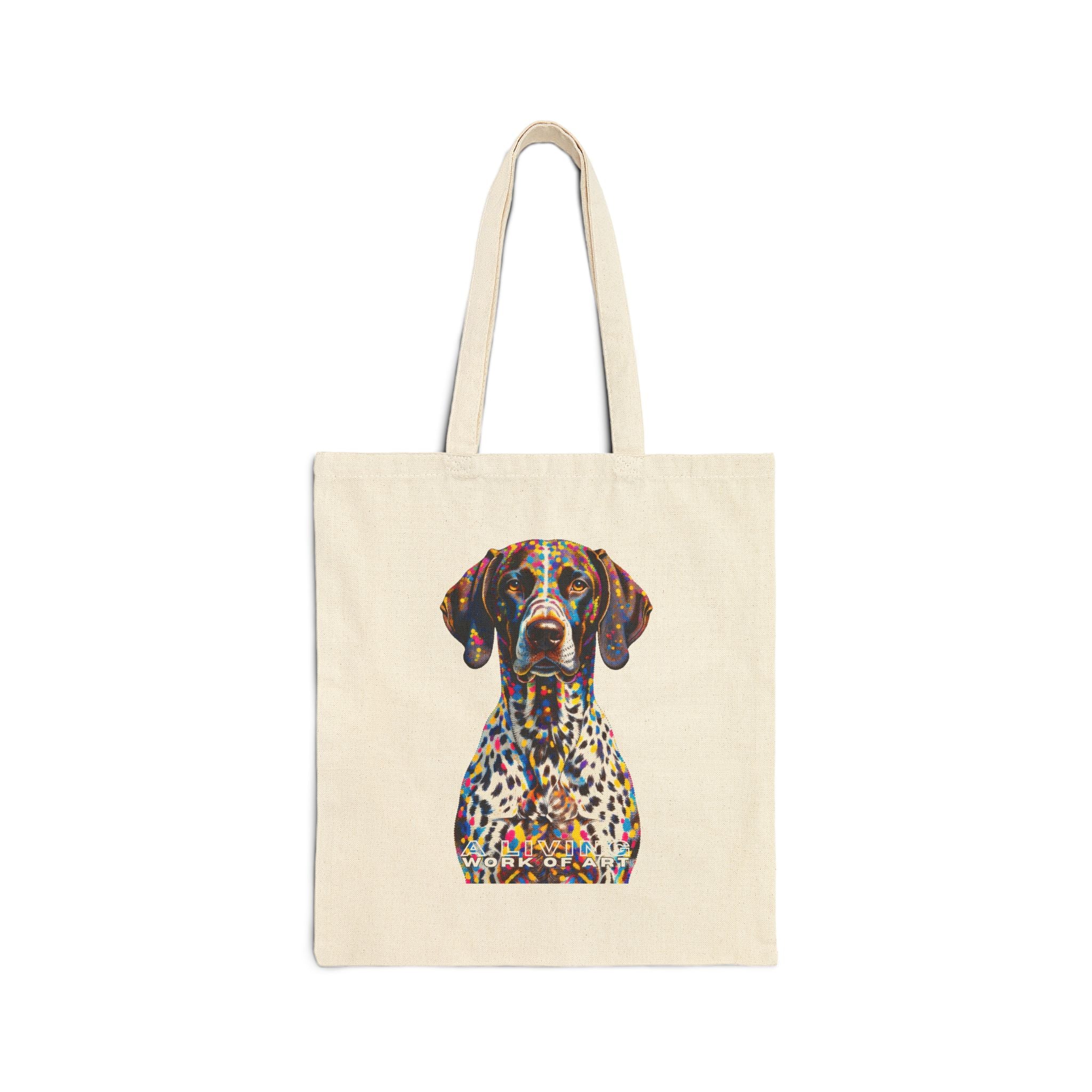German Shorthaired Pointer Tote Bag | Living Work of Art Collection | Pointillism Style