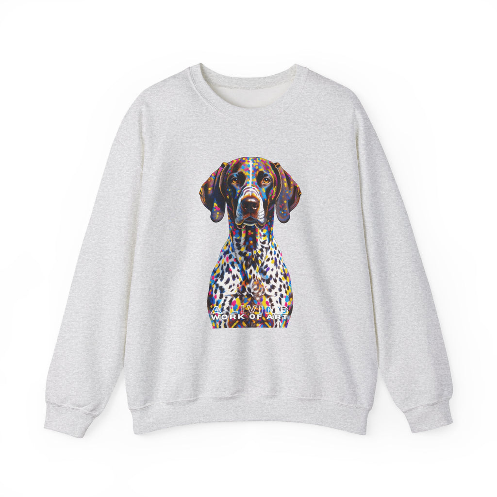 German Shorthaired Pointer Sweatshirt | Living Work of Art Collection | Pointillism Style
