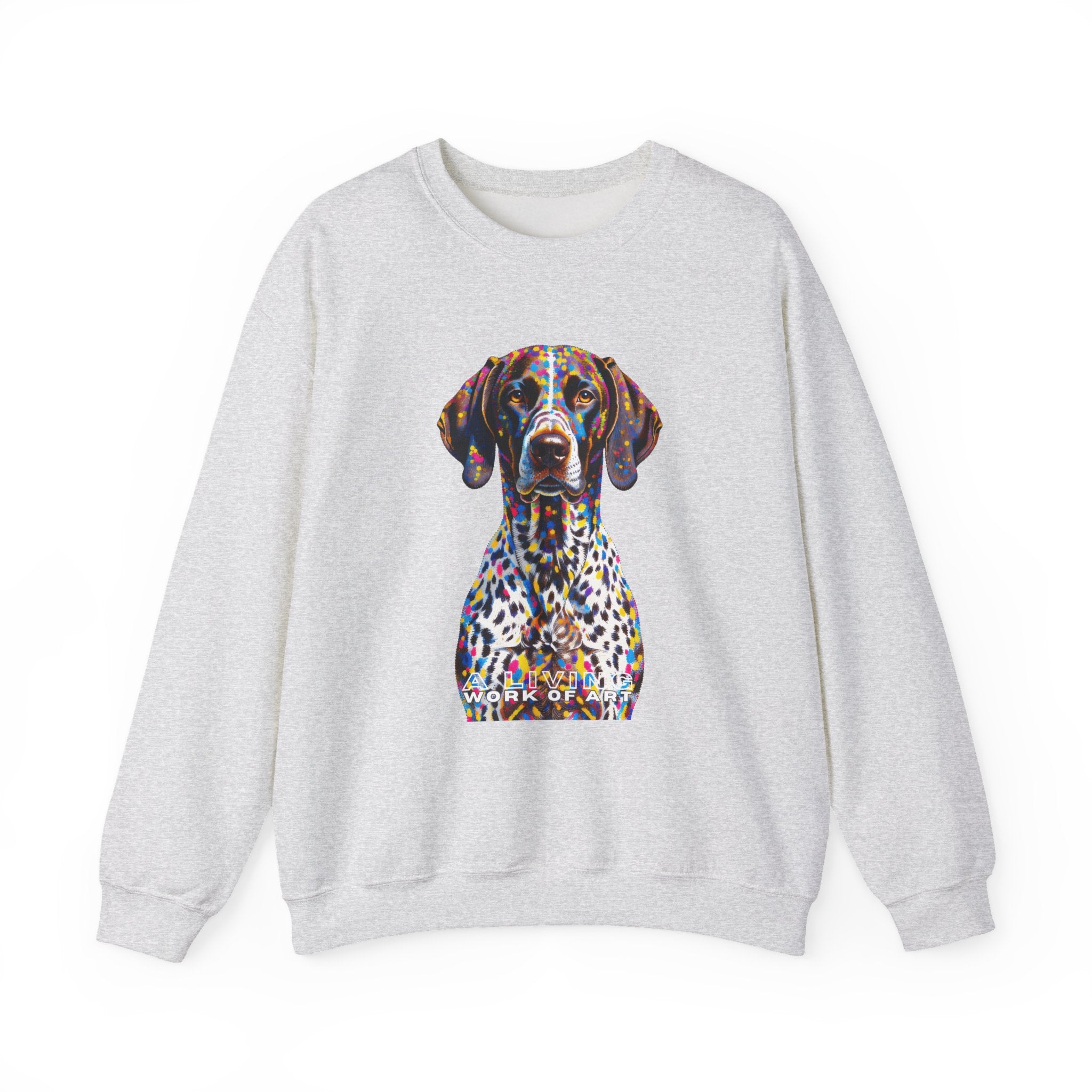 German Shorthaired Pointer Sweatshirt | Living Work of Art Collection | Pointillism Style