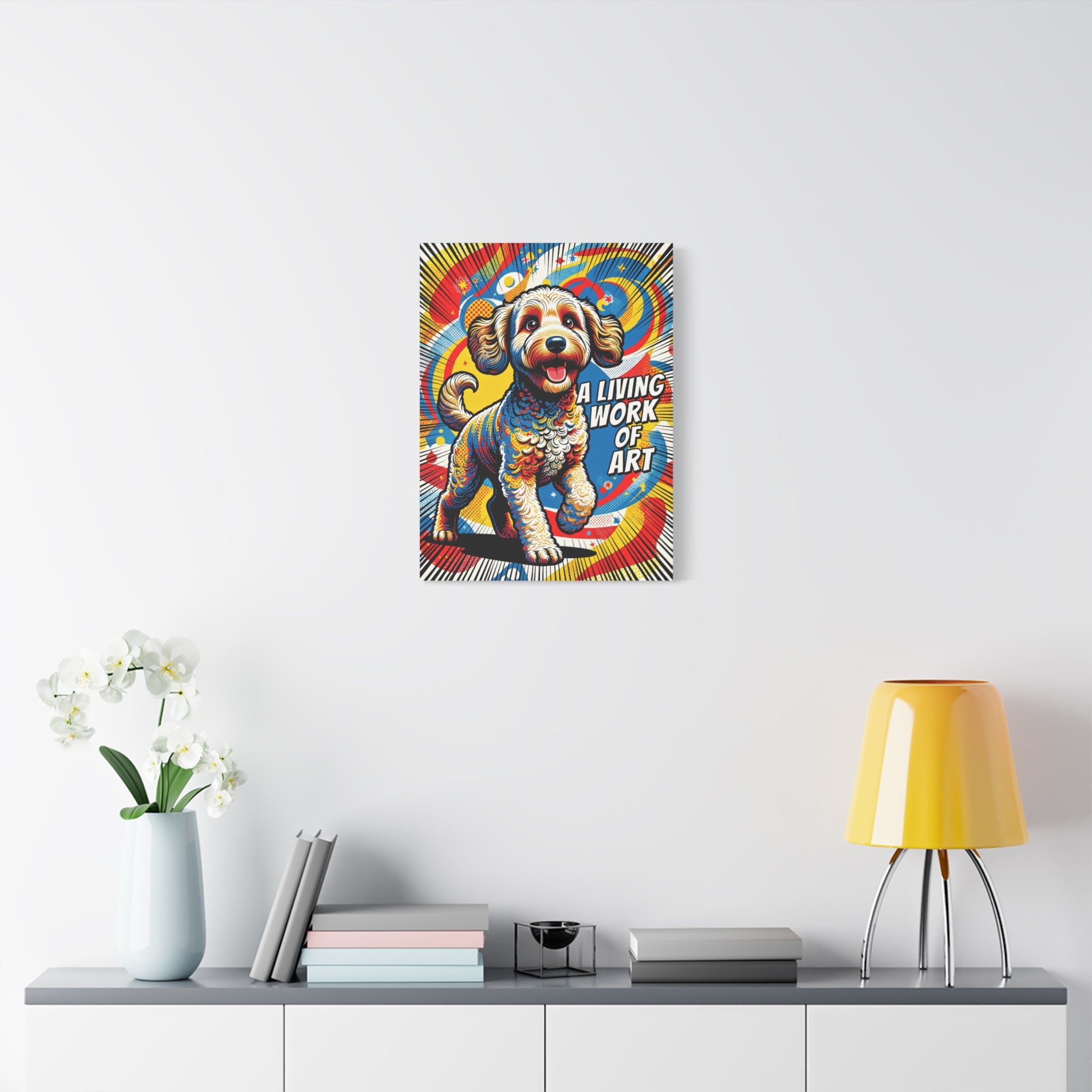 Labradoodle Canvas Wall Art | Living Work of Art Collection | Pop Art Print