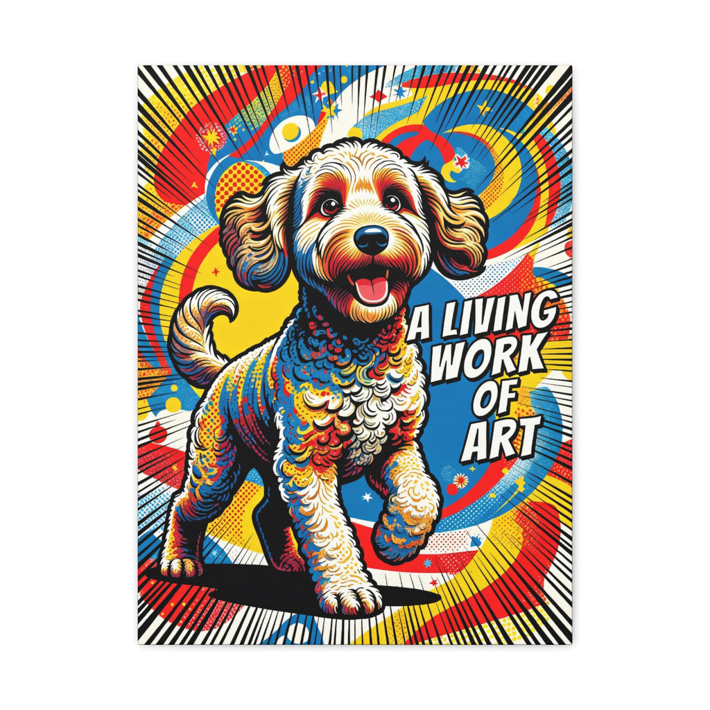 Labradoodle Canvas Wall Art | Living Work of Art Collection | Pop Art Print