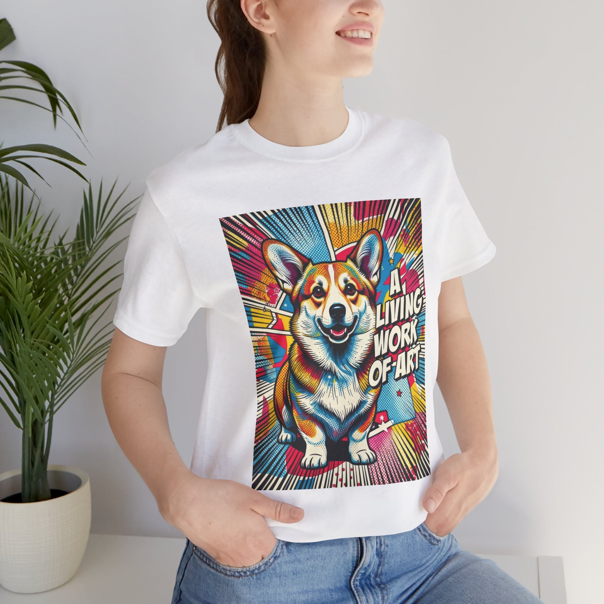 Corgi T Shirt | Living Work of Art Collection | Pop Art