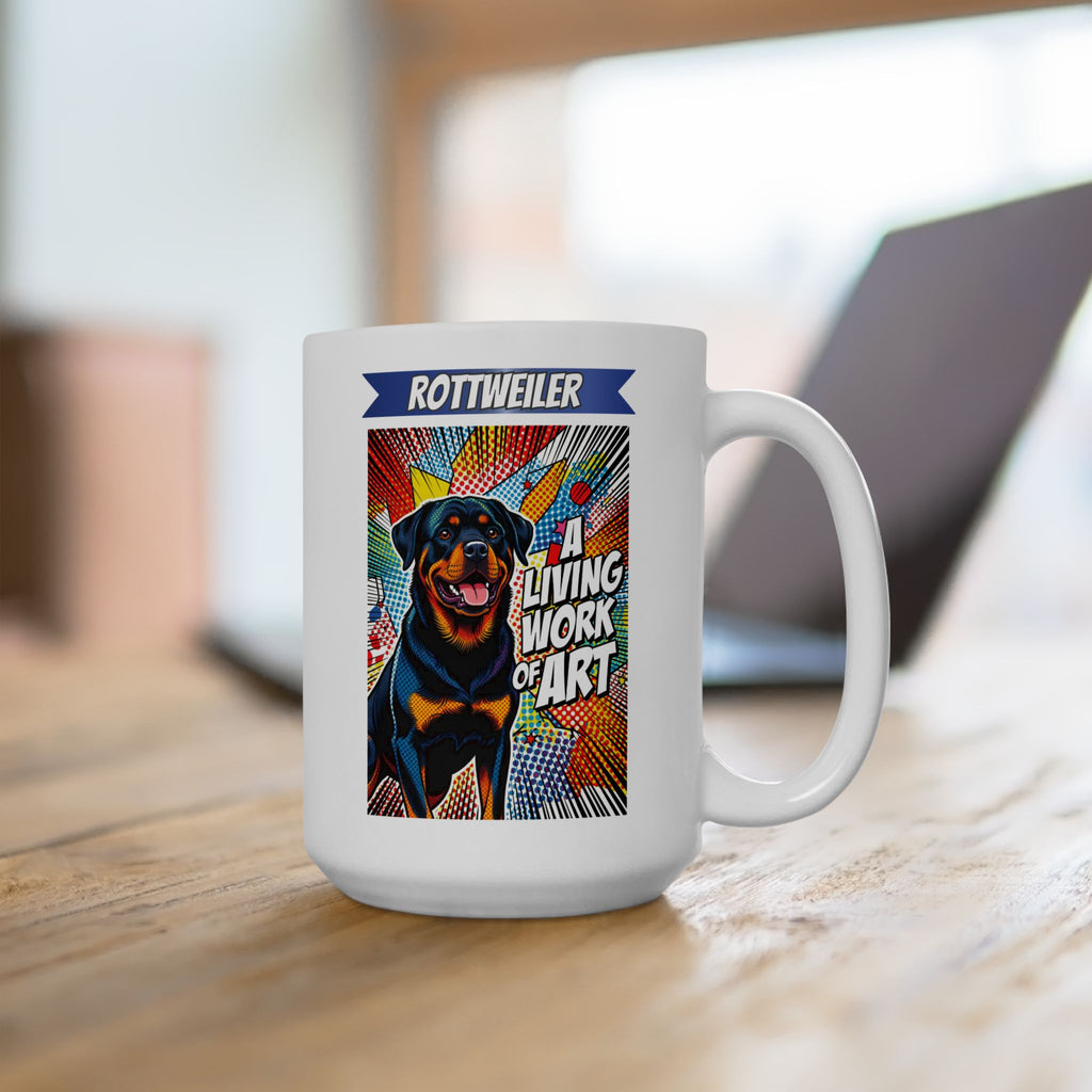 Rottweiler Coffee Mug | Living Work of Art Collection | Pop Art