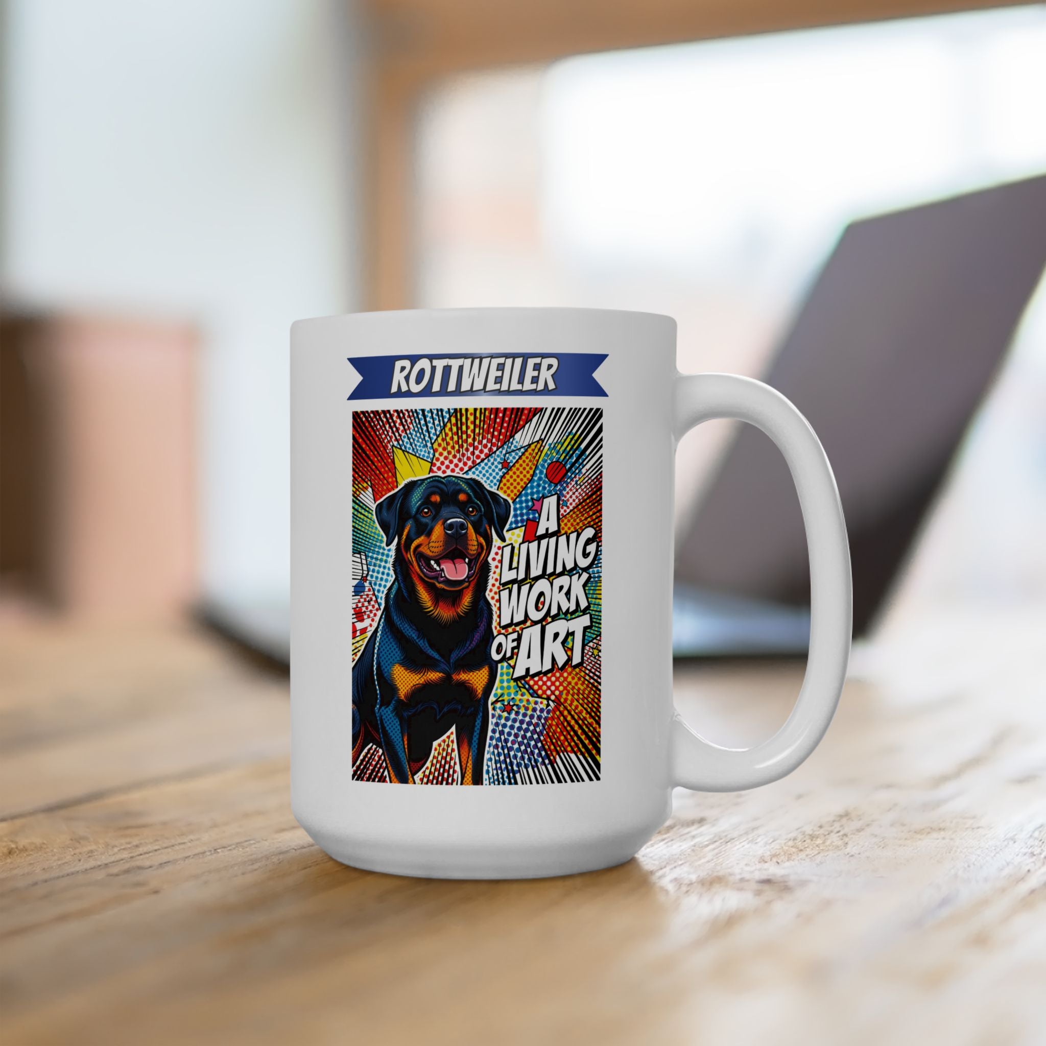 Rottweiler Coffee Mug | Living Work of Art Collection | Pop Art