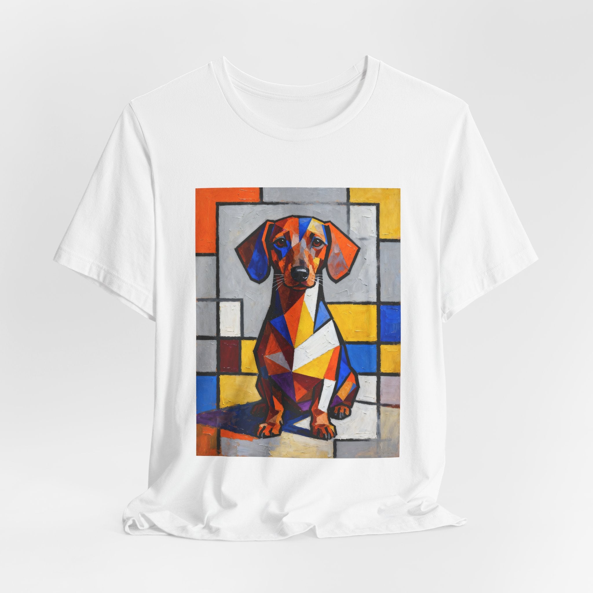 Dachshund T Shirt | Living Work of Art Collection | Cubist Style