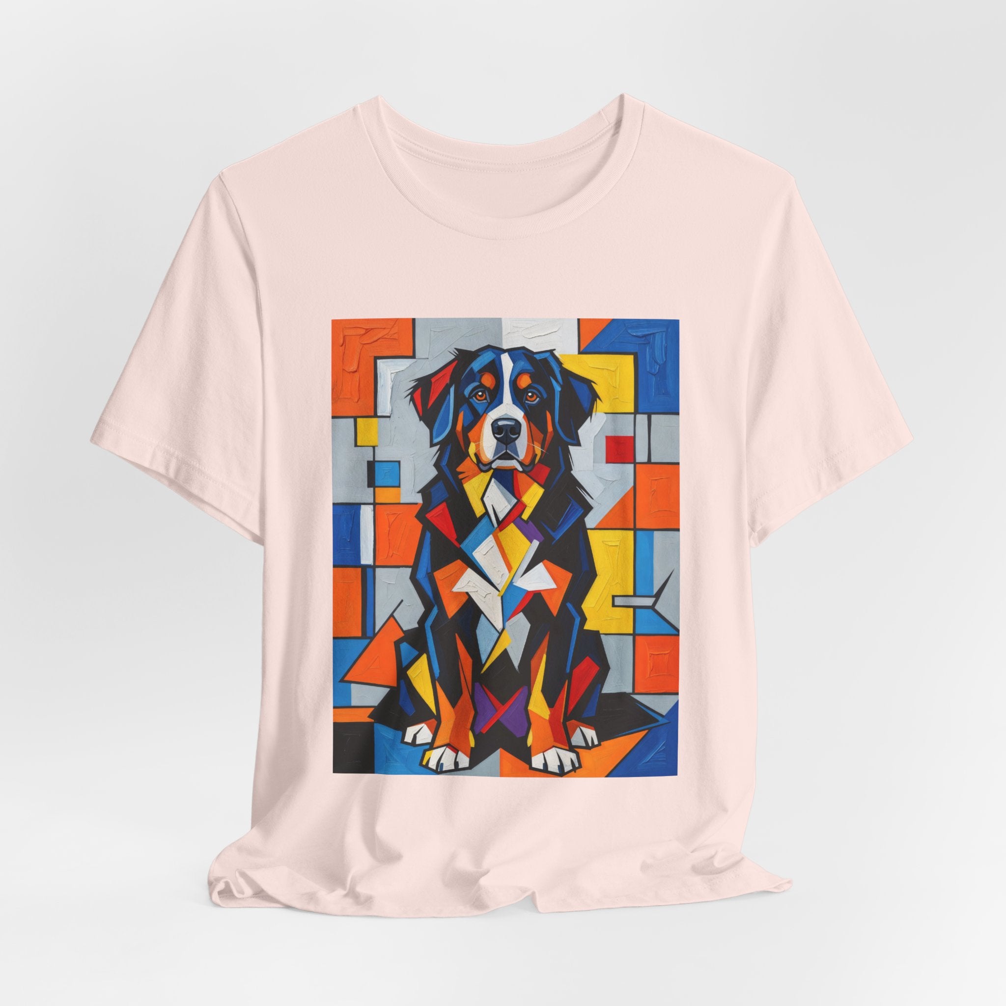 Bernese Mountain Dog T Shirt | Living Work of Art Collection | Cubist Style