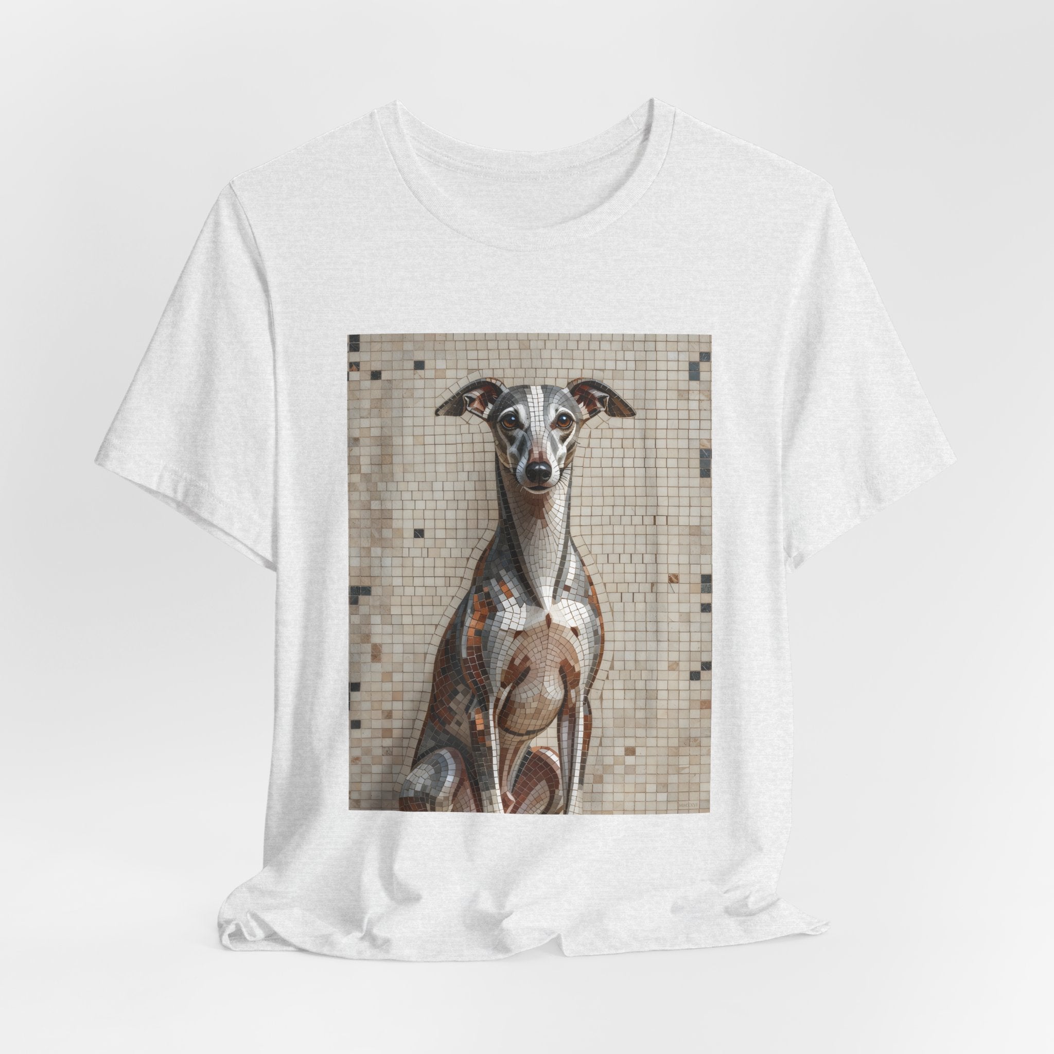 Whippet T Shirt | Living Work of Art Collection | Mosaic Style