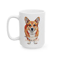 Corgi Coffee Mug | Living Work of Art Collection | Pointillism Style