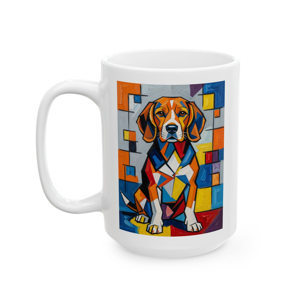 Beagle Coffee Mug | Living Work of Art Collection | Cubist Style