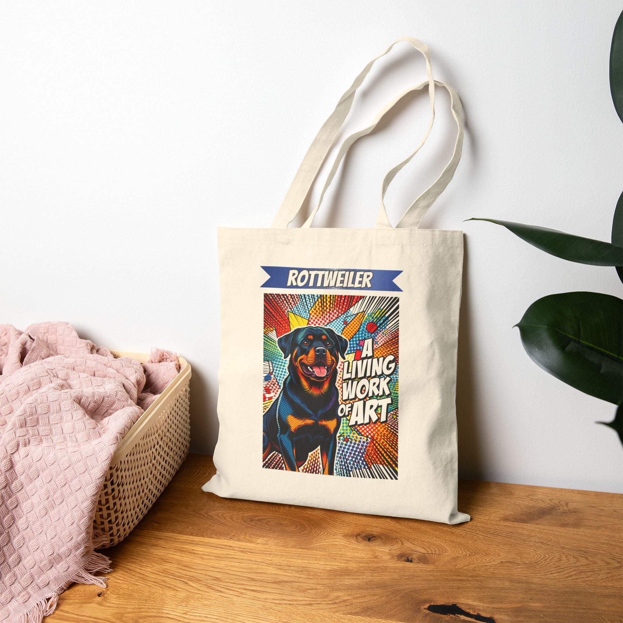 Rottweiler Tote Bag | Living Work of Art Collection | Pop Art