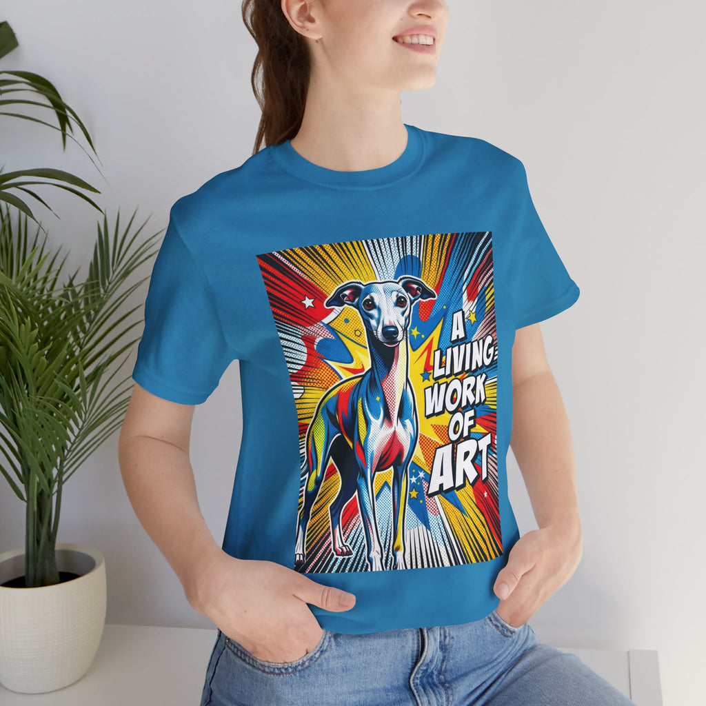 Whippet T Shirt | Living Work of Art Collection | Pop Art