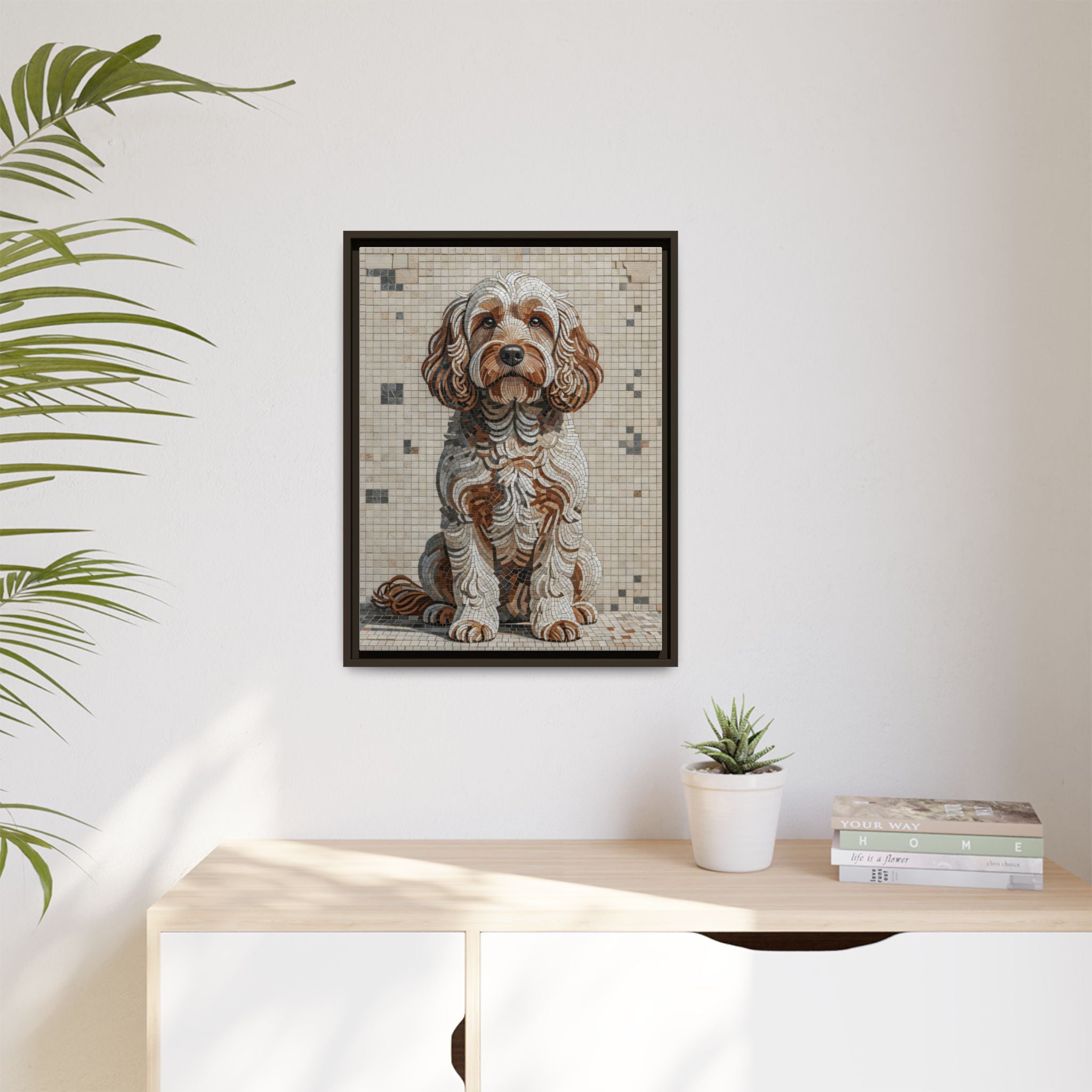 Cockapoo Canvas Wall Art | Living Work of Art Collection | Mosaic Style Print