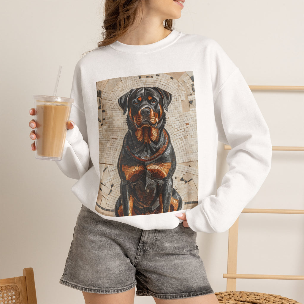 Rottweiler Sweatshirt | Living Work of Art Collection | Mosaic Style