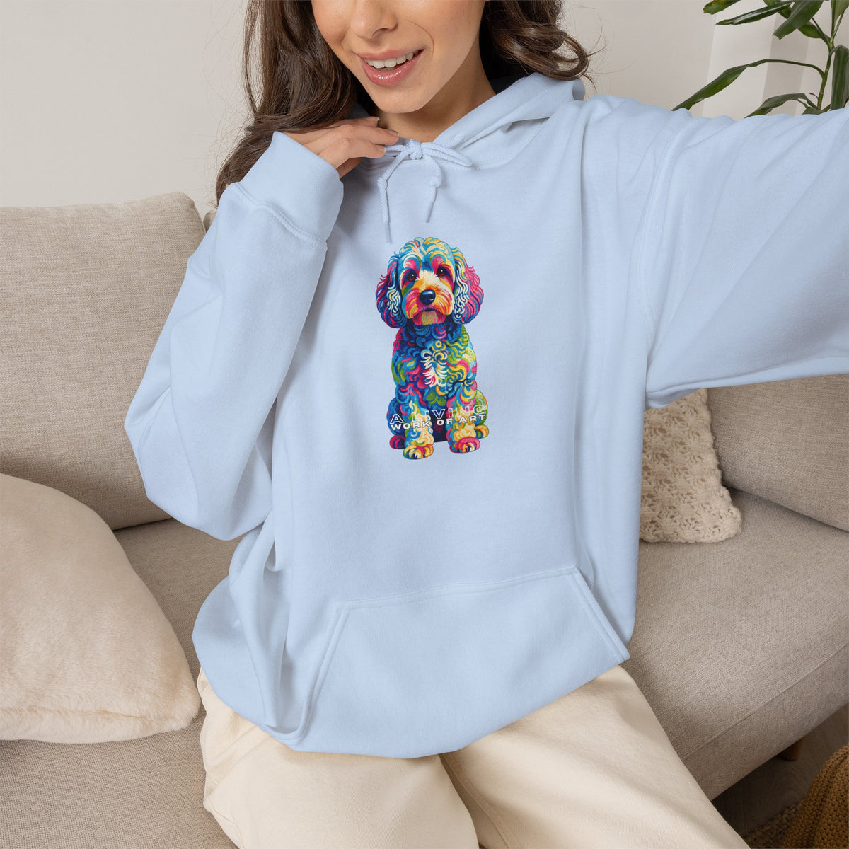 Cockapoo Hoodie | Living Work of Art Collection | Pointillism Style
