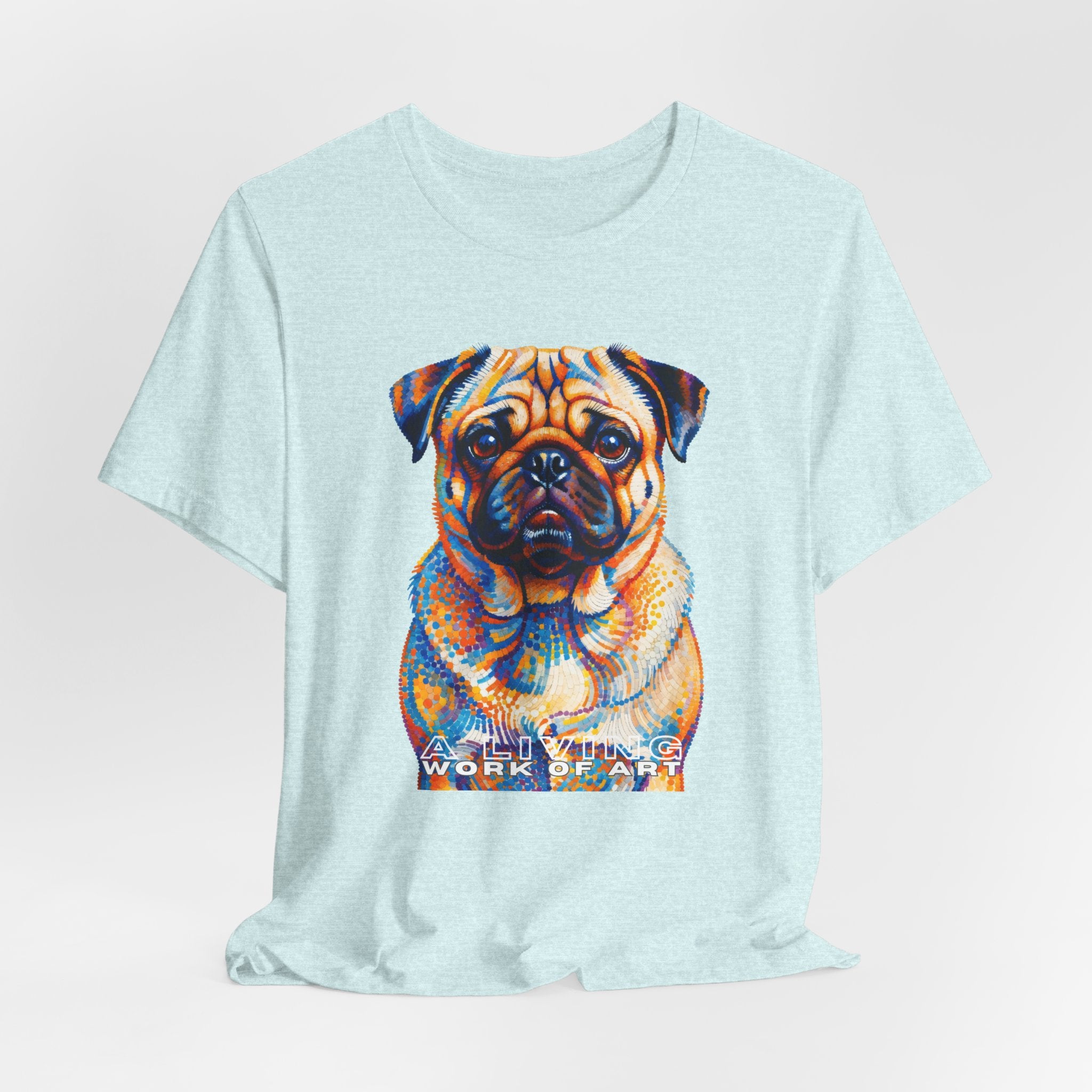 Pug T Shirt | Living Work of Art Collection | Pointillism Style