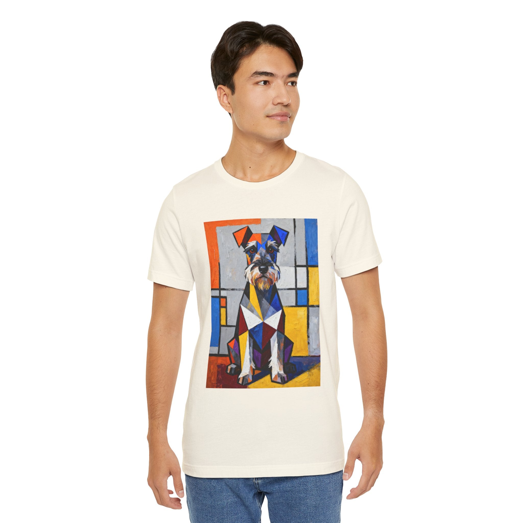 Schnauzer T Shirt | Living Work of Art Collection | Cubist Style