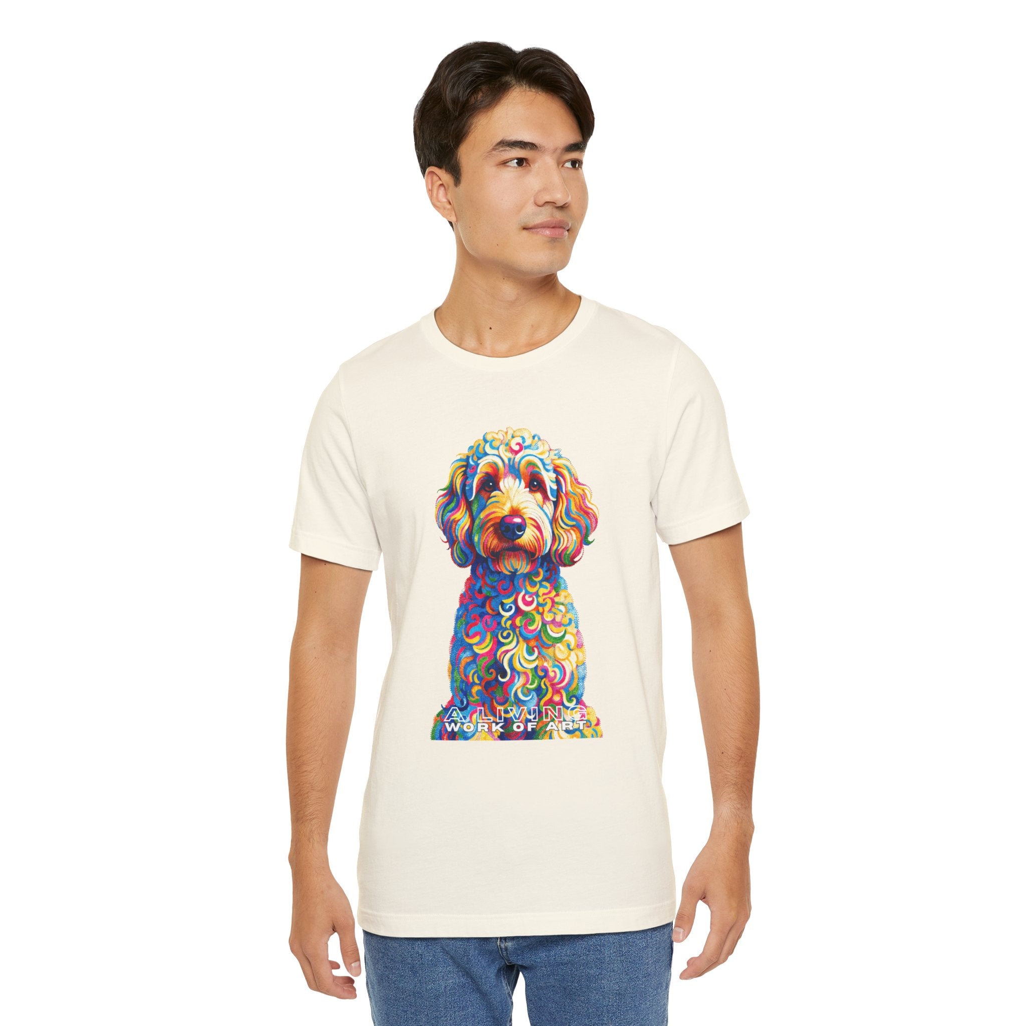 Goldendoodle T Shirt | Living Work of Art Collection | Pointillism Style