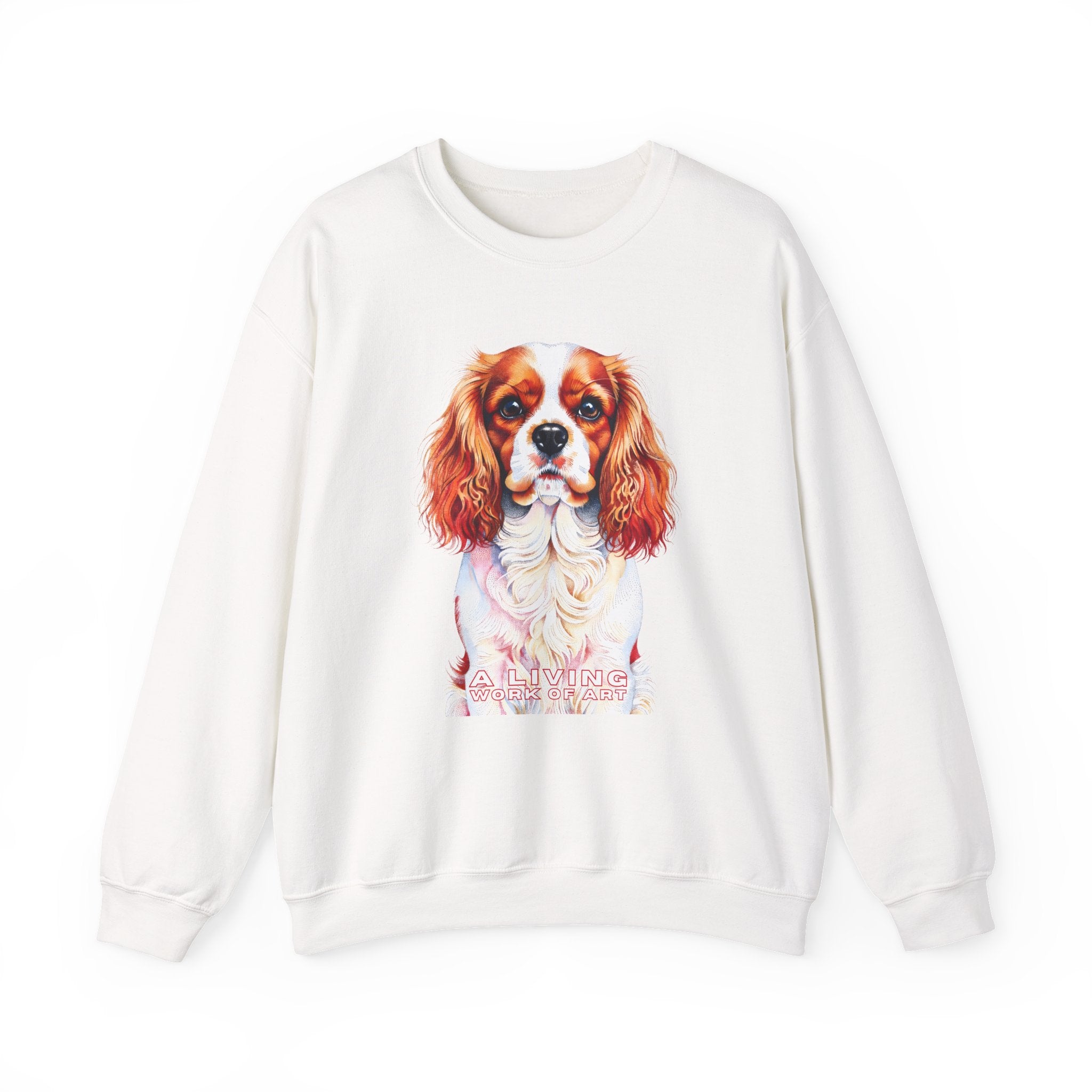 Cavalier King Charles Spaniel Sweatshirt | Living Work of Art Collection | Pointillism Style