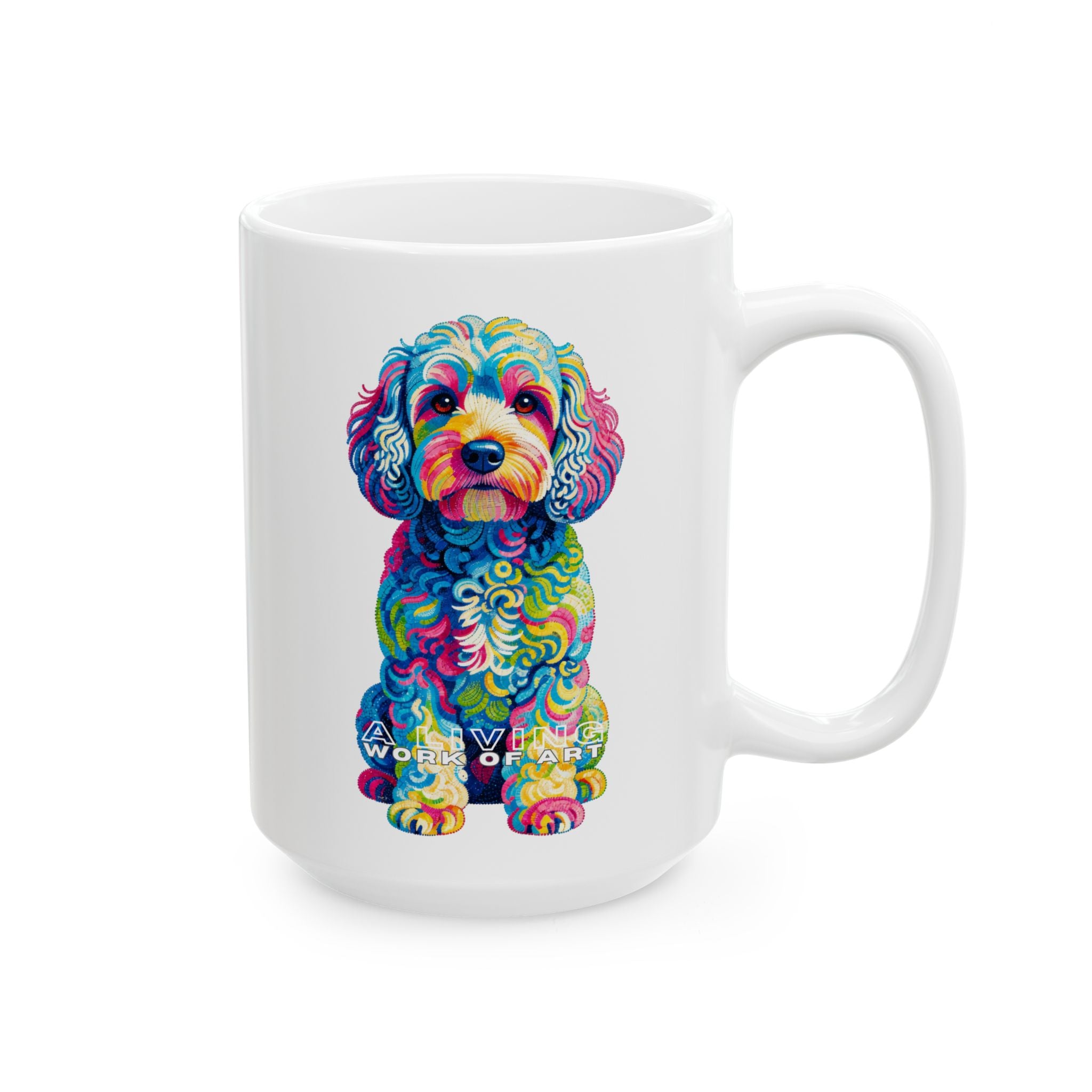 Cockapoo Coffee Mug | Living Work of Art Collection | Pointillism Style