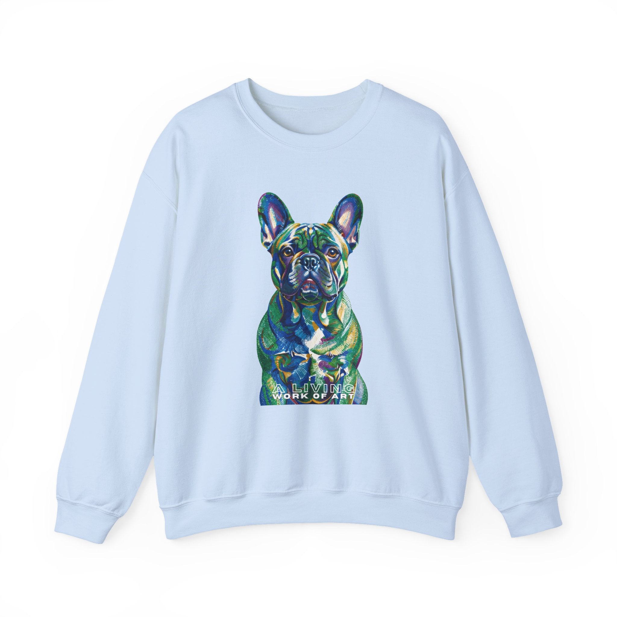 French Bulldog Sweatshirt | Living Work of Art Collection | Pointillism Style