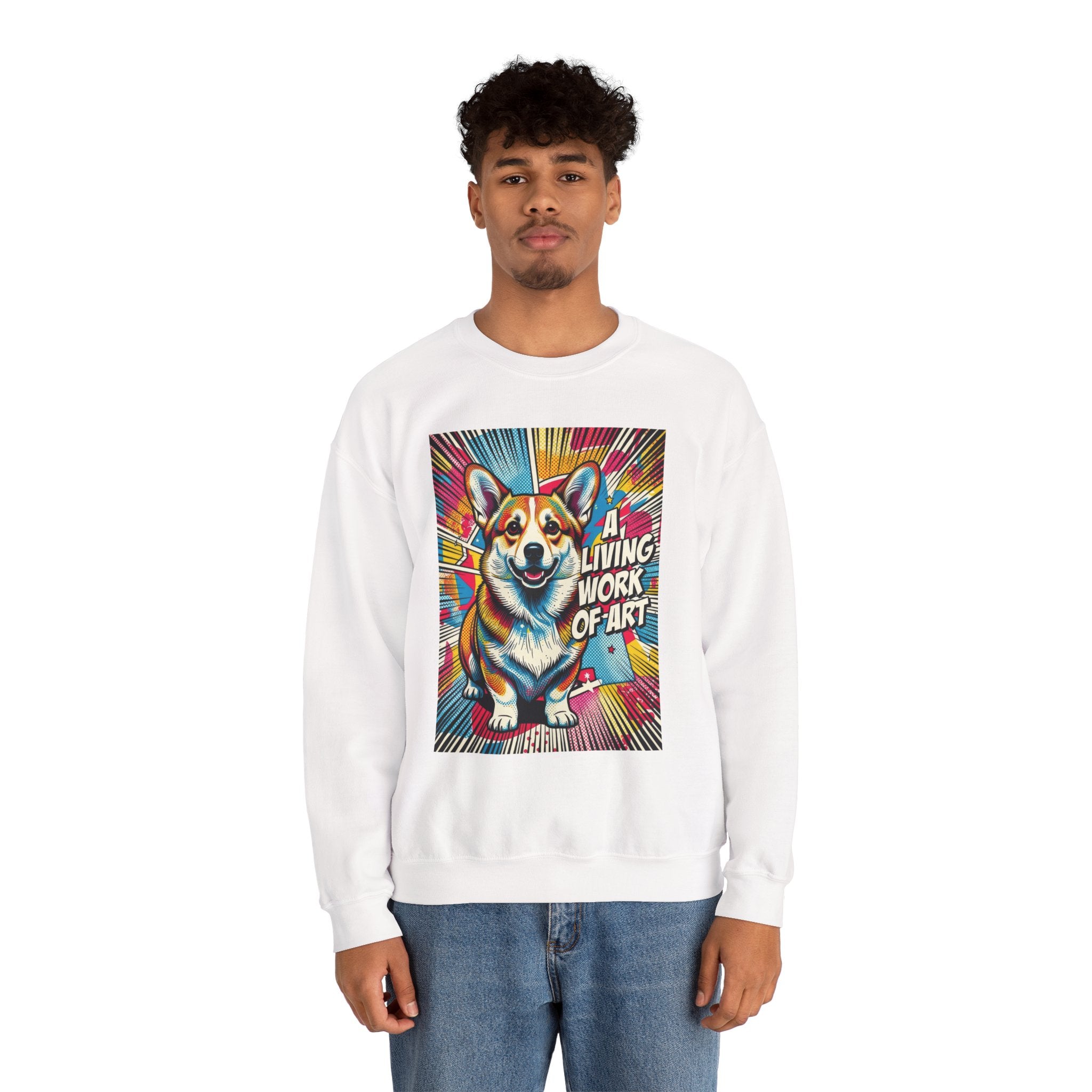 Corgi Sweatshirt | Living Work of Art Collection | Pop Art