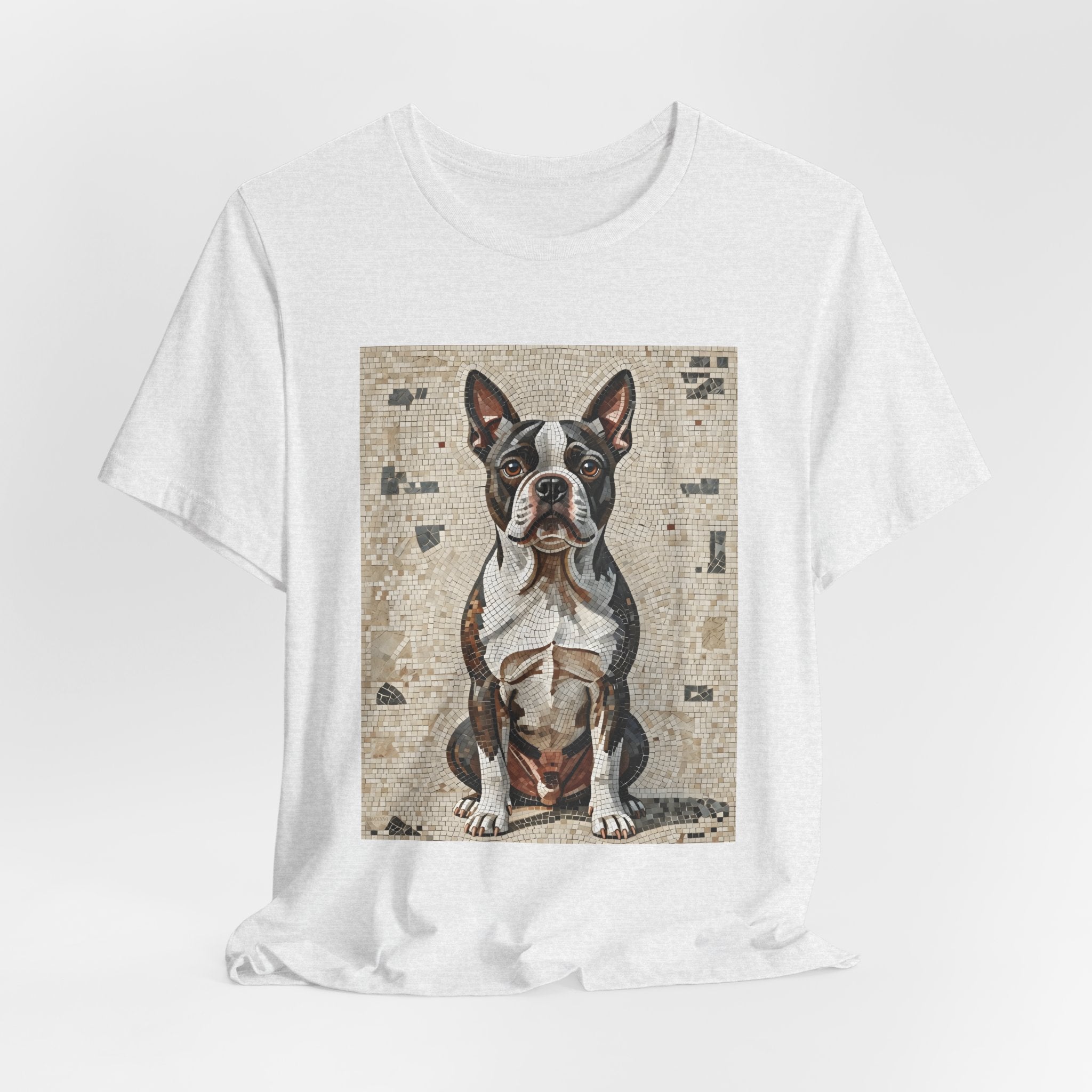 Boston Terrier T Shirt | Living Work of Art Collection | Mosaic Style