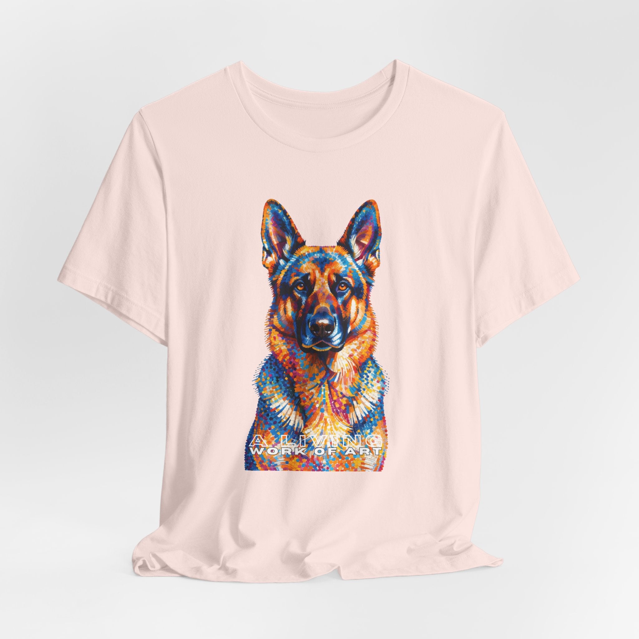 German Shepherd T Shirt | Living Work of Art Collection | Pointillism Style