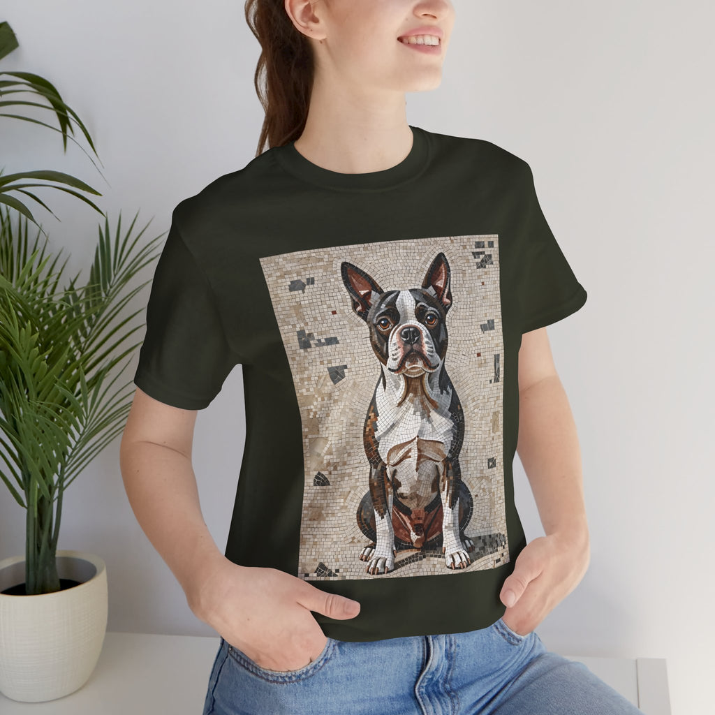 Boston Terrier T Shirt | Living Work of Art Collection | Mosaic Style