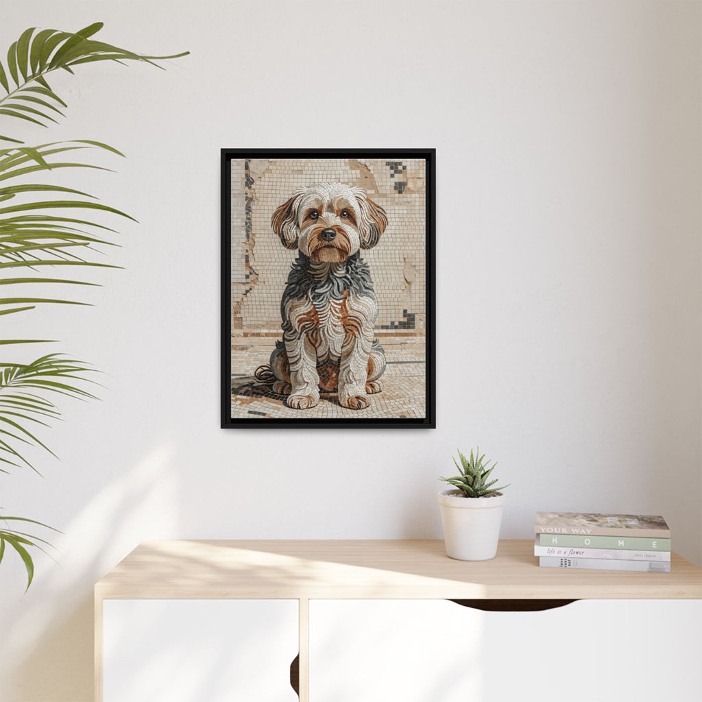 Yorkipoo Canvas Wall Art | Living Work of Art Collection | Mosaic Style Print