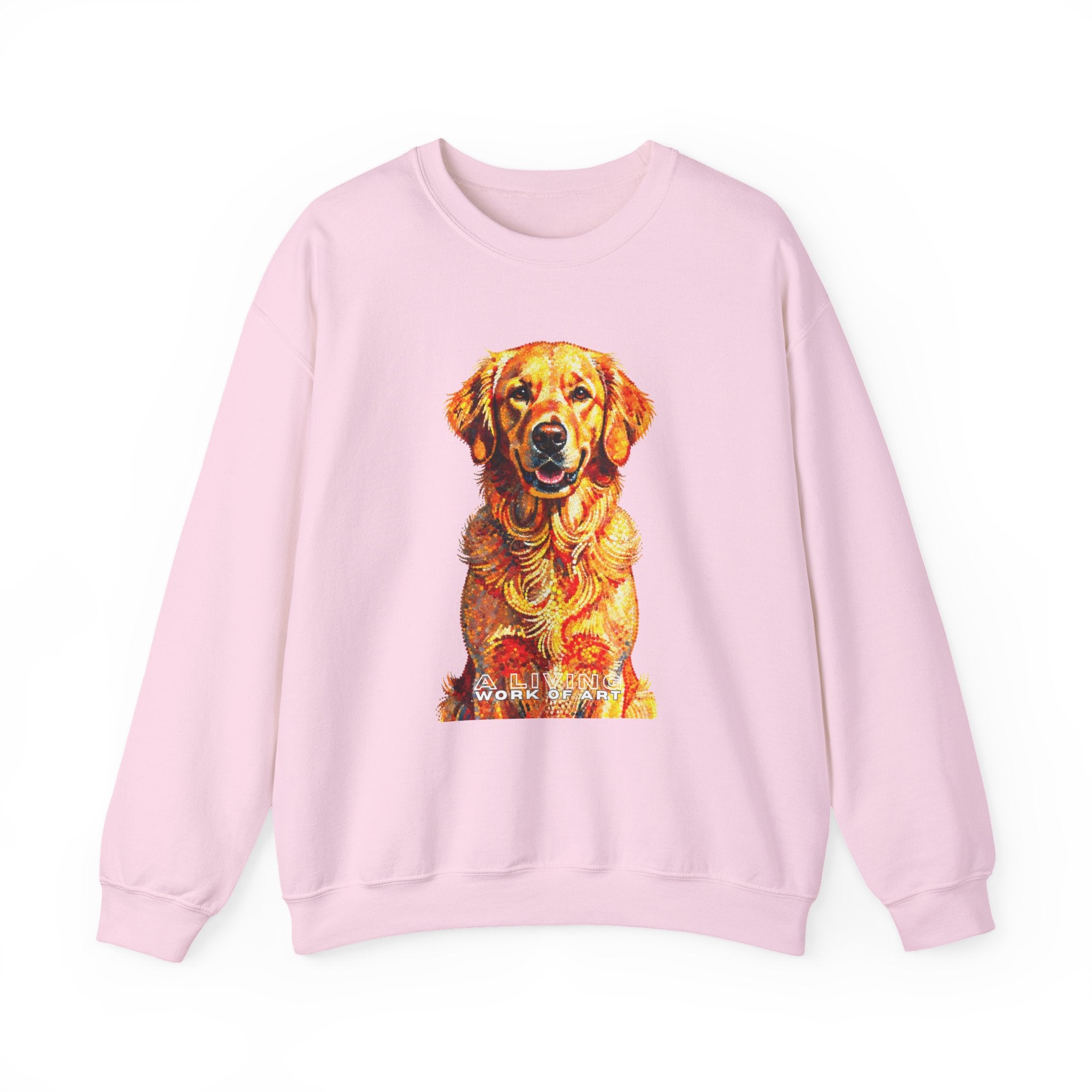 Golden Retriever Sweatshirt | Living Work of Art Collection | Pointillism Style