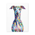 Italian Greyhound Canvas Wall Art | Living Work of Art Collection | Pointillism Style Print