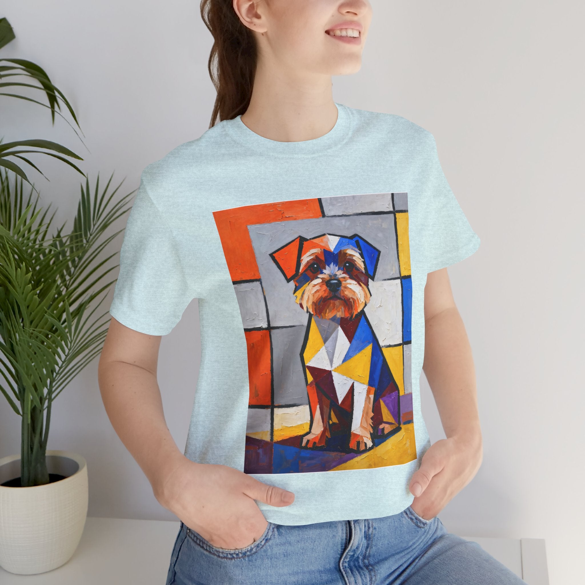 Yorkipoo T Shirt | Living Work of Art Collection | Cubist Style