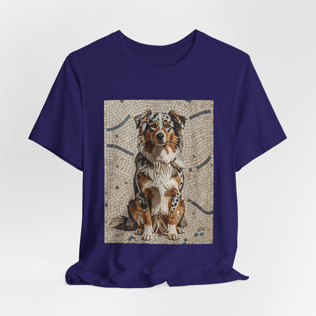 Australian Shepherd T Shirt | Living Work of Art Collection | Mosaic Style