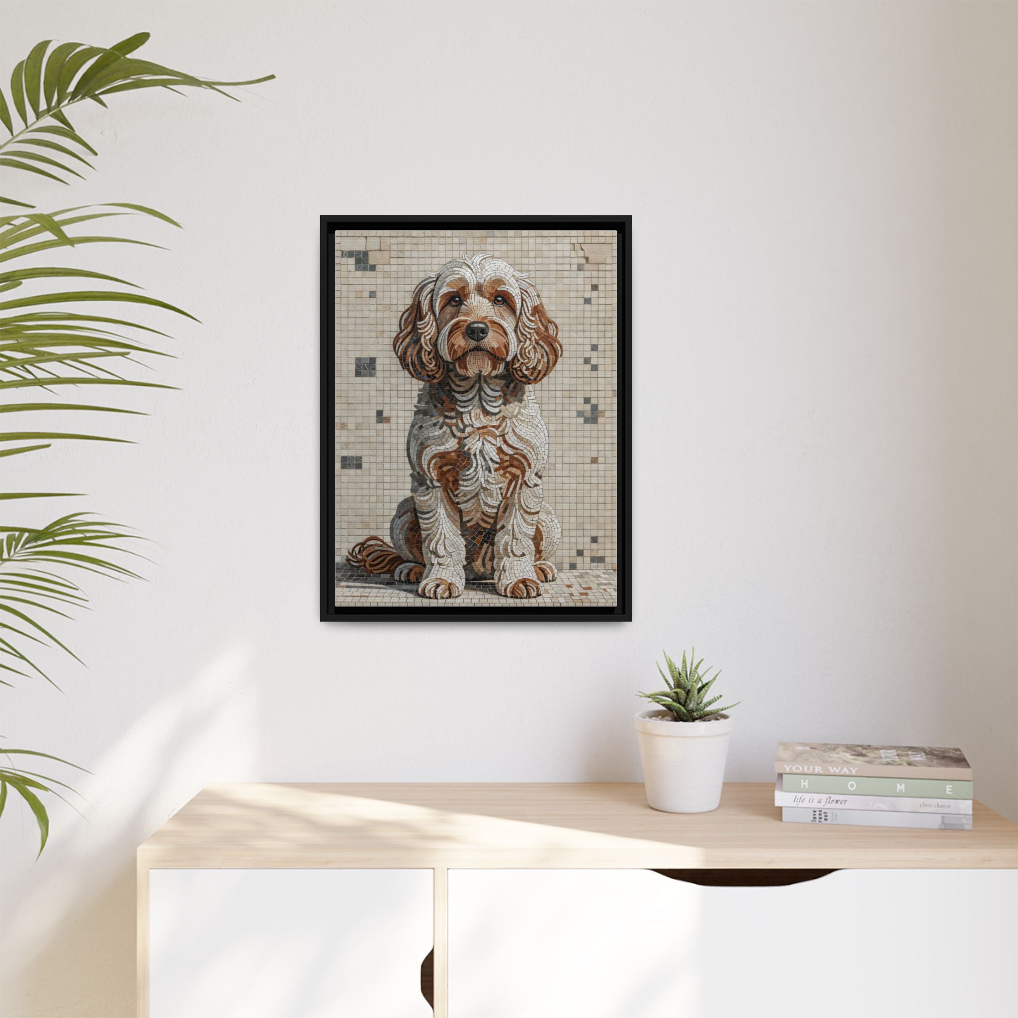 Cockapoo Canvas Wall Art | Living Work of Art Collection | Mosaic Style Print