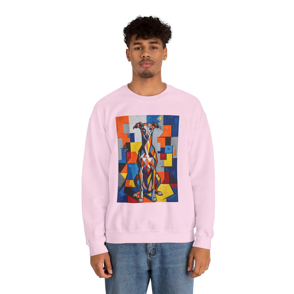 Italian Greyhound Sweatshirt | Living Work of Art Collection | Cubist Style
