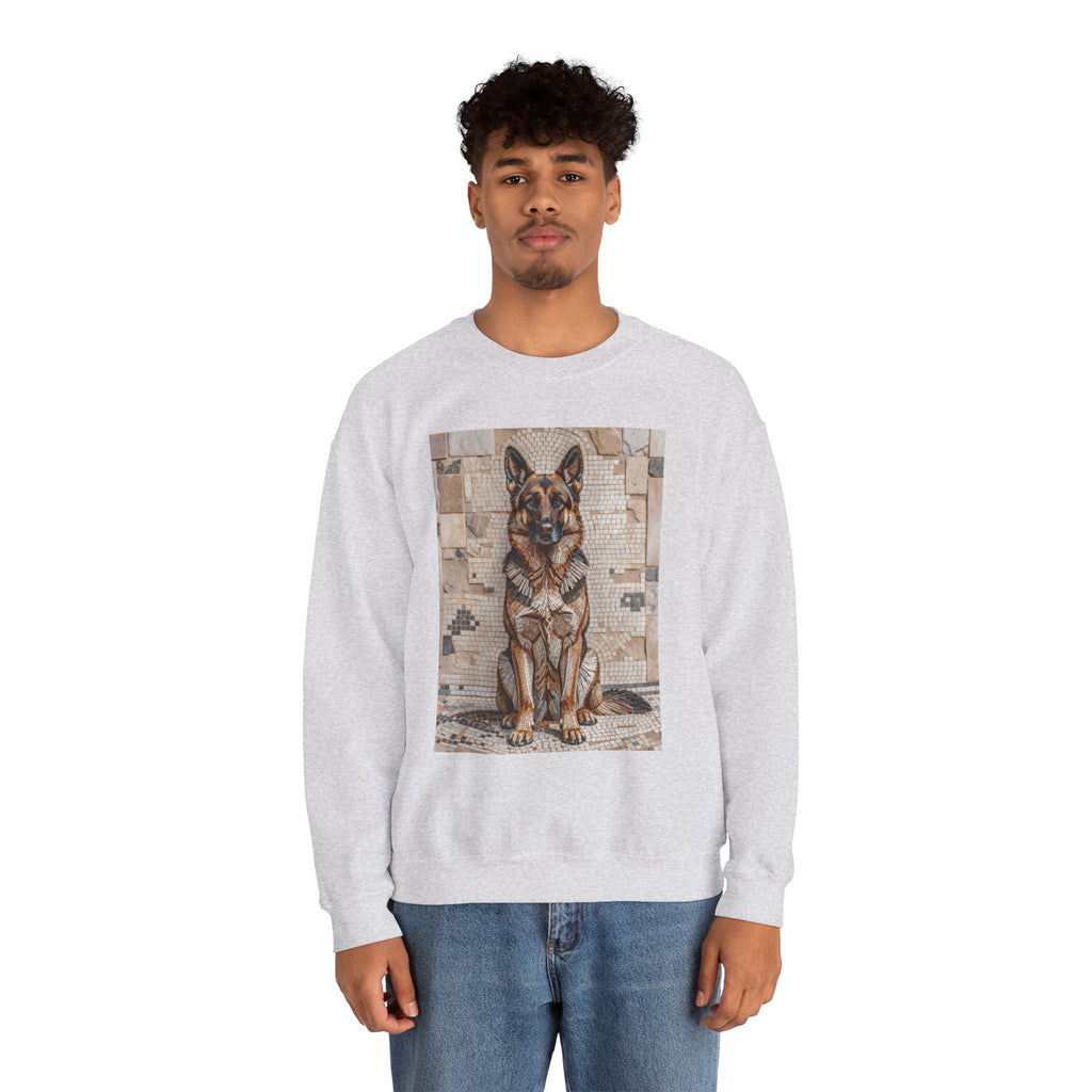 German Shepherd Sweatshirt | Living Work of Art Collection | Mosaic Style