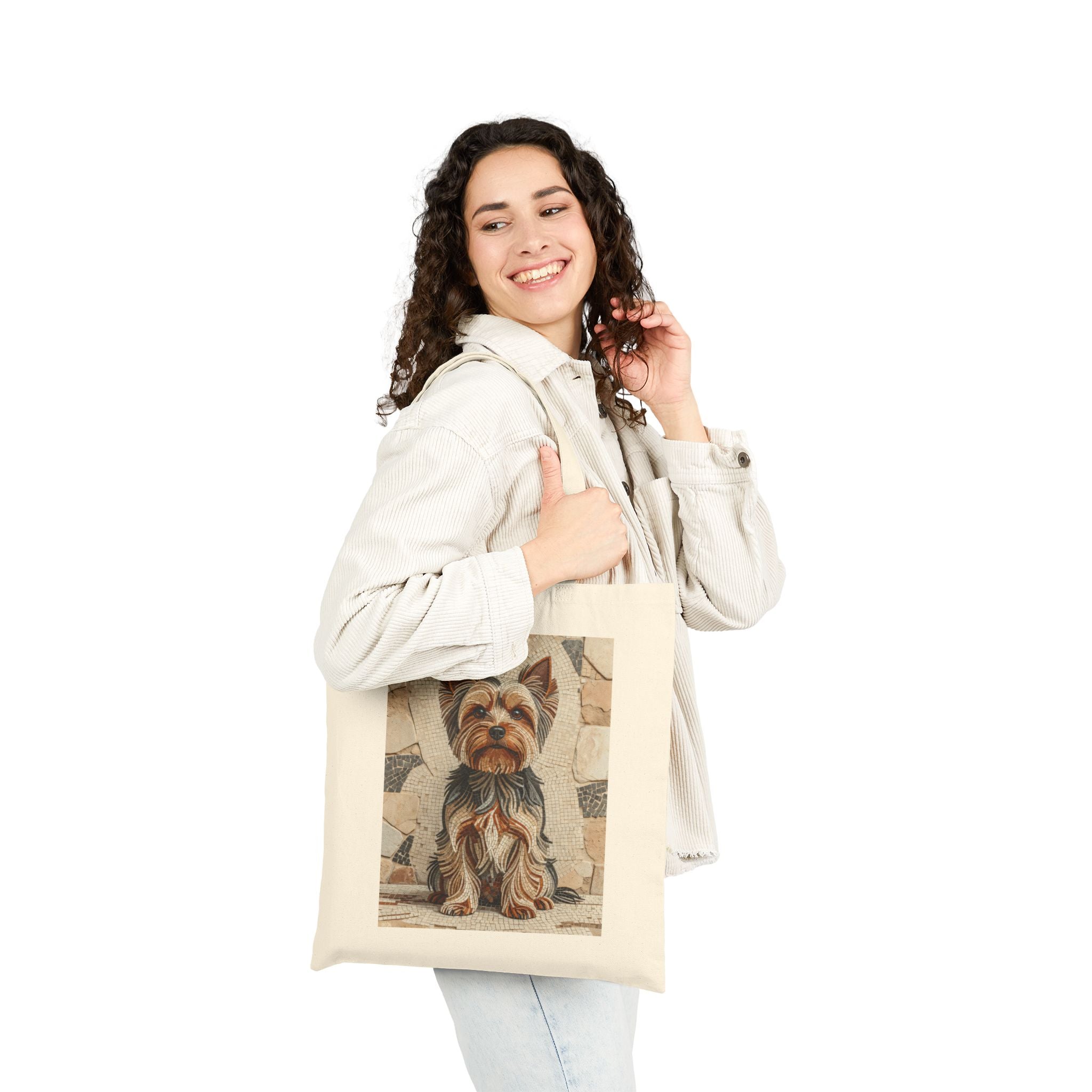 Yorkshire Terrier Tote Bag | Living Work of Art Collection | Mosaic Style