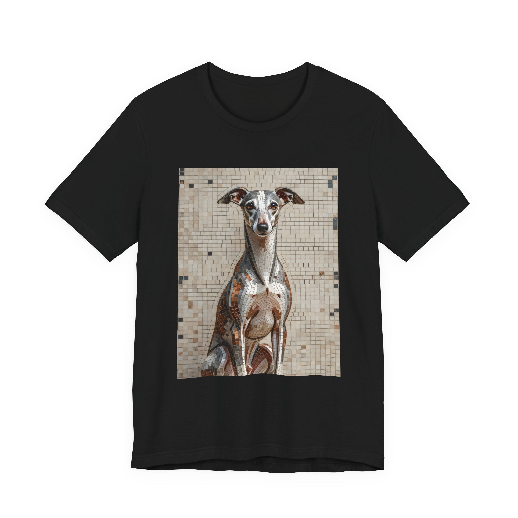 Whippet T Shirt | Living Work of Art Collection | Mosaic Style