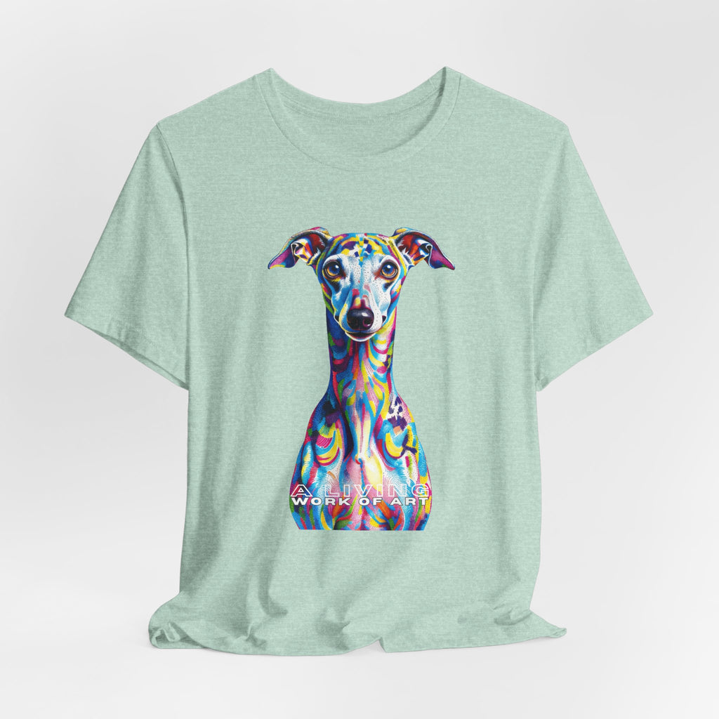 Italian Greyhound T Shirt | Living Work of Art Collection | Pointillism Style
