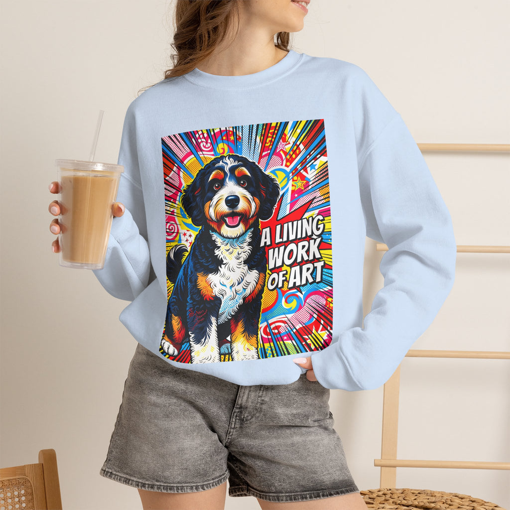 Bernedoodle Sweatshirt | Living Work of Art Collection | Pop Art