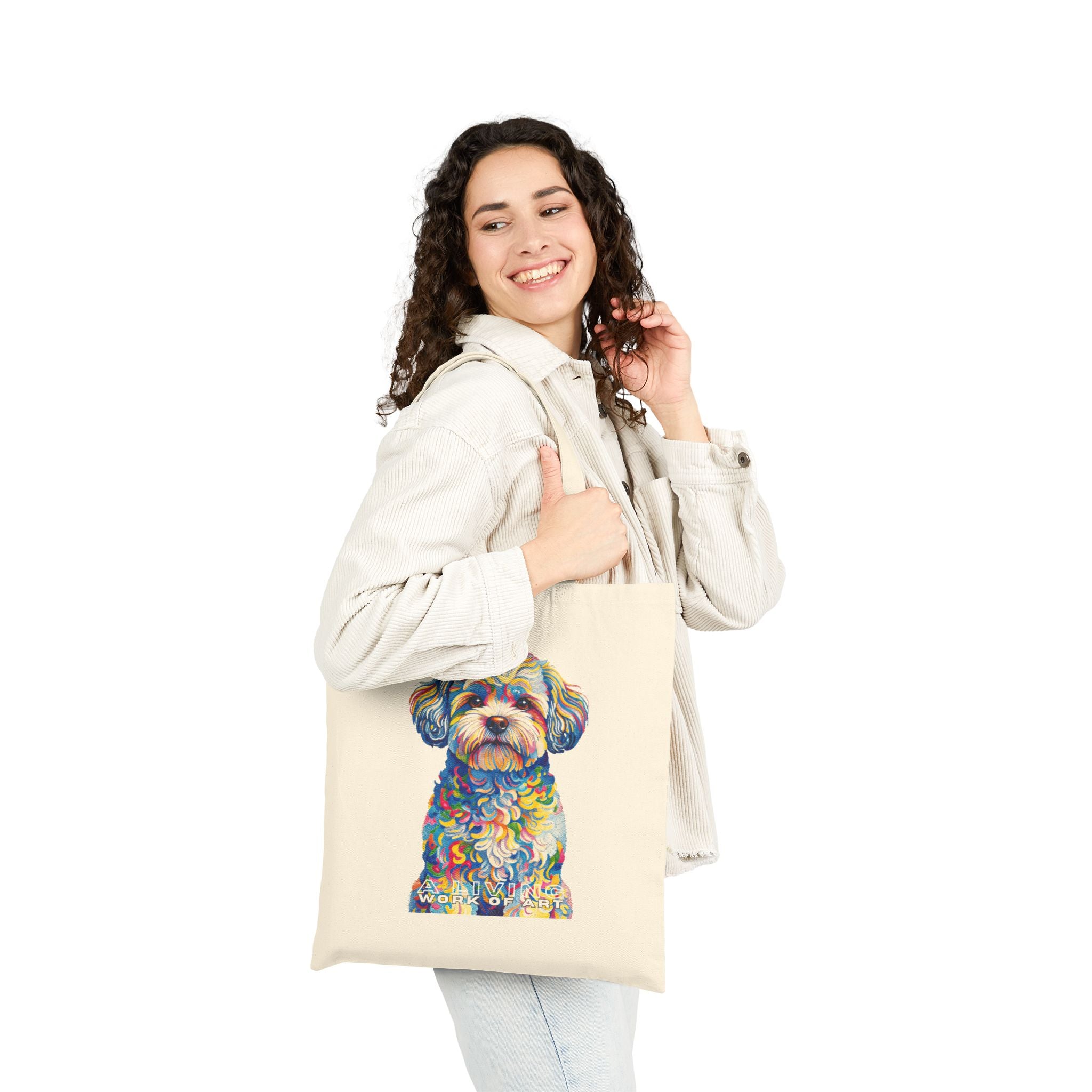 Shih-Poo Tote Bag | Living Work of Art Collection | Pointillism Style