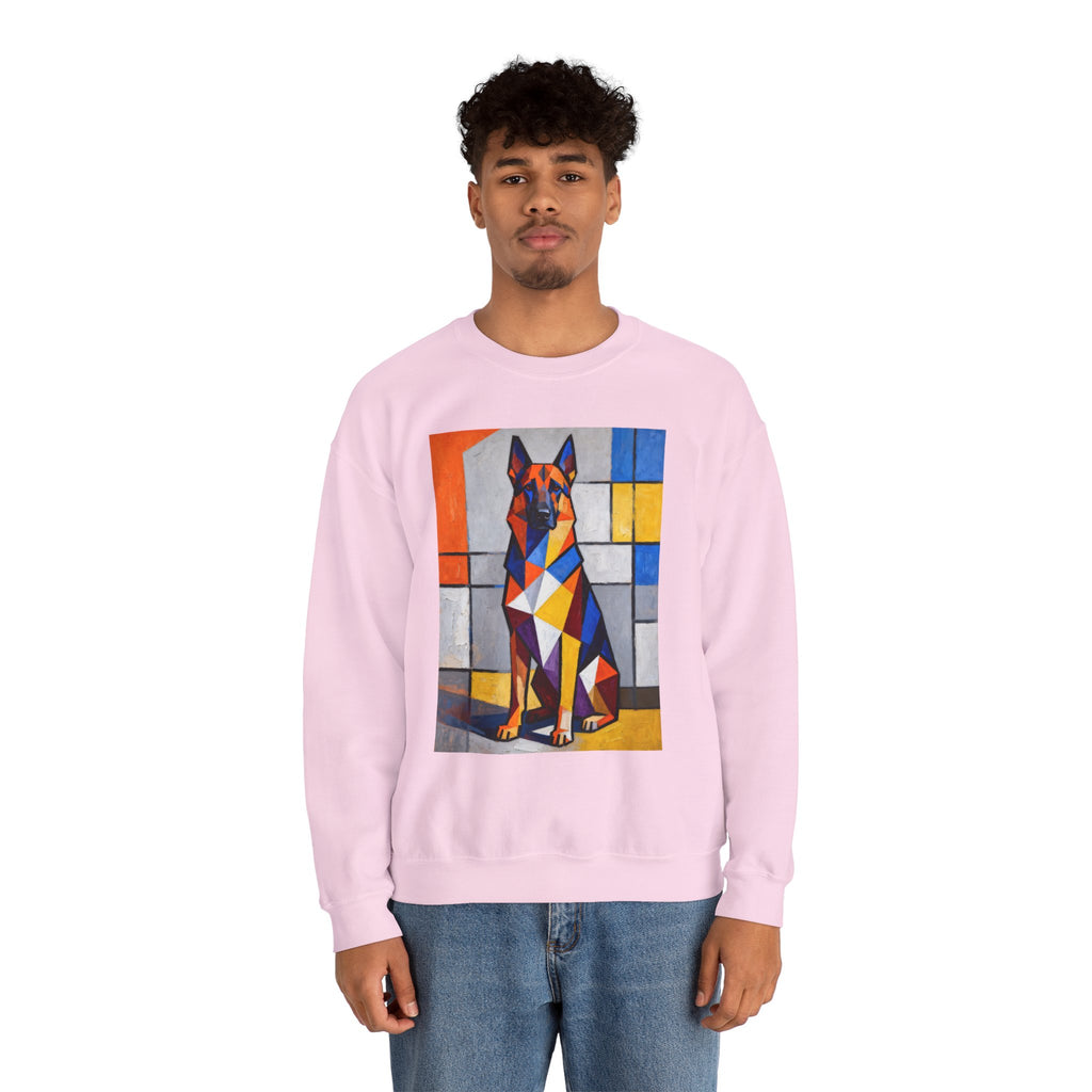German Shepherd Sweatshirt | Living Work of Art Collection | Cubist Style