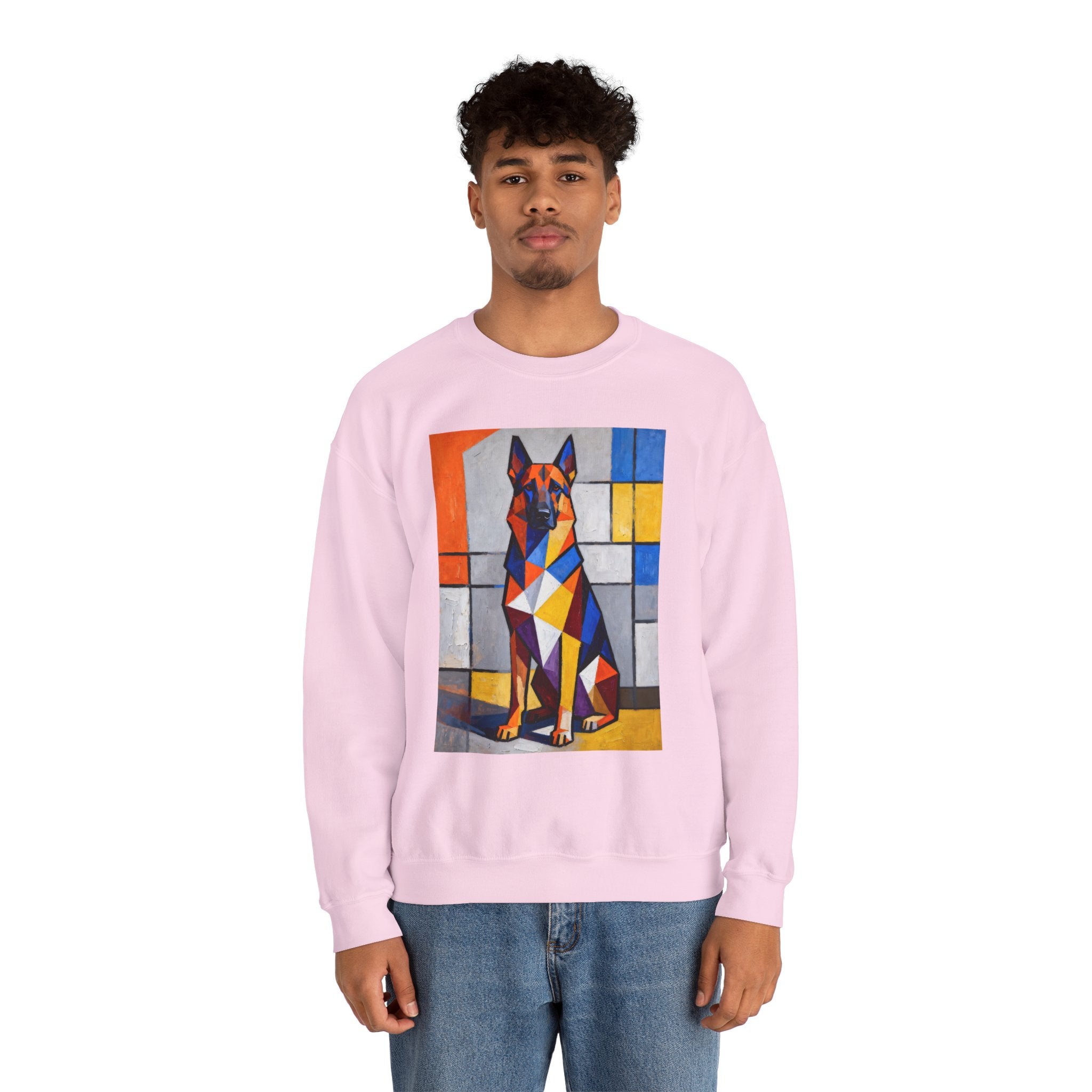 German Shepherd Sweatshirt | Living Work of Art Collection | Cubist Style